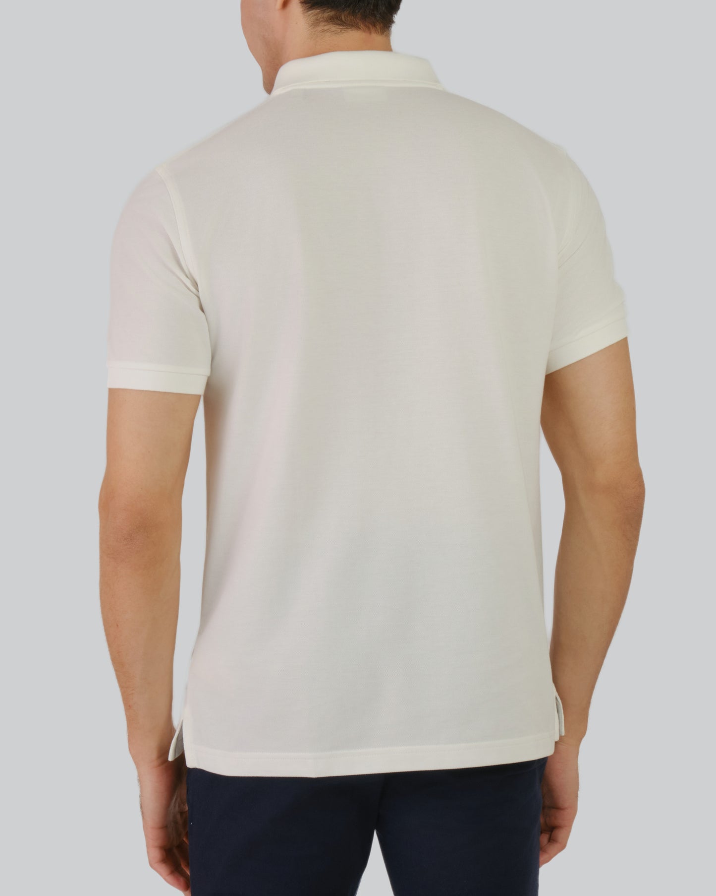 Tonal Shield Polo Shirt Eggshell / M