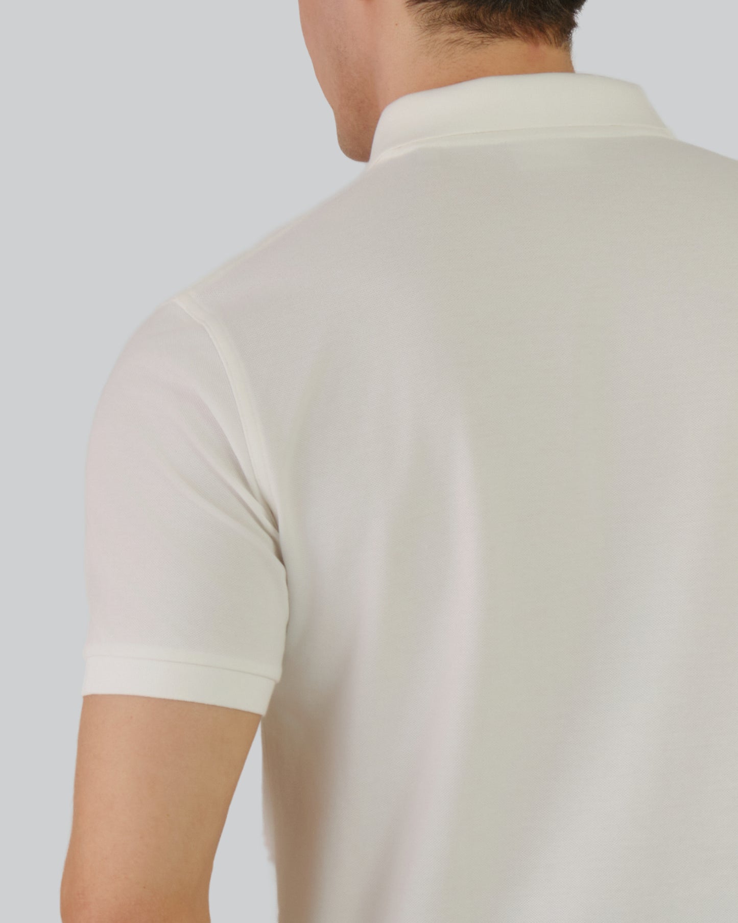 Tonal Shield Polo Shirt Eggshell / M