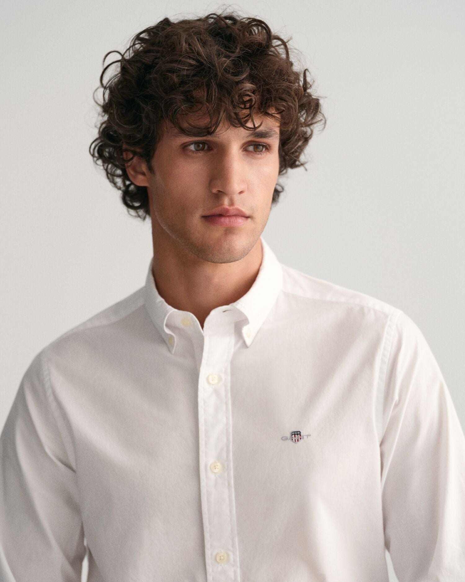 Slim Fit Poplin Shirt S / White