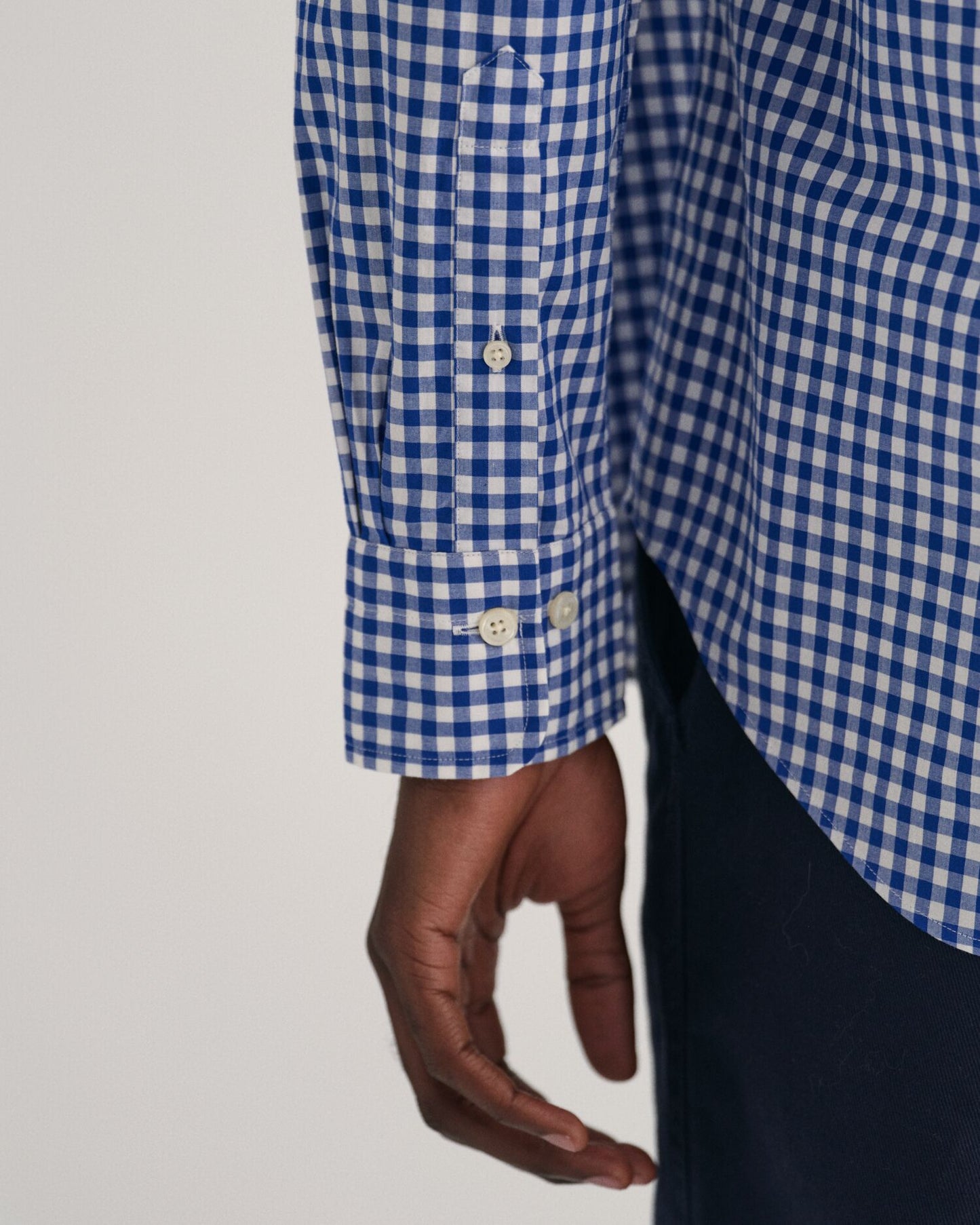 Regular Fit Gingham Poplin Shirt S / College Blue