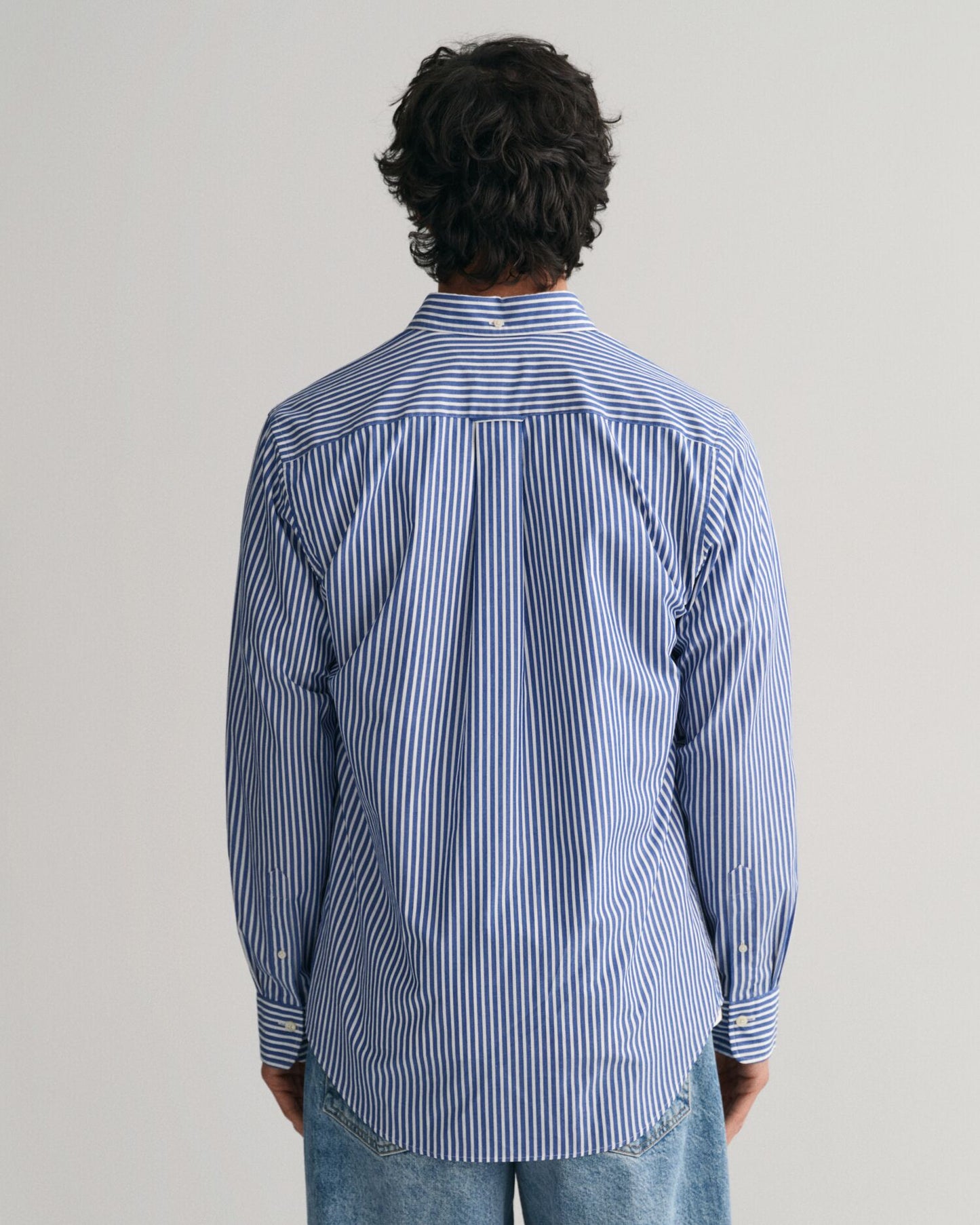 Regular Fit Striped Poplin Shirt College Blue / S