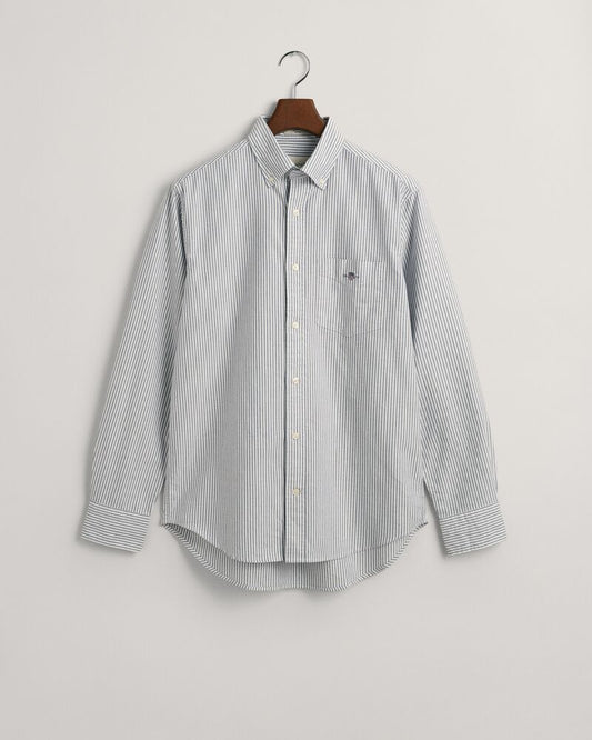 Regular Fit Banker Stripe Classic Oxford Shirt S / Persian Blue