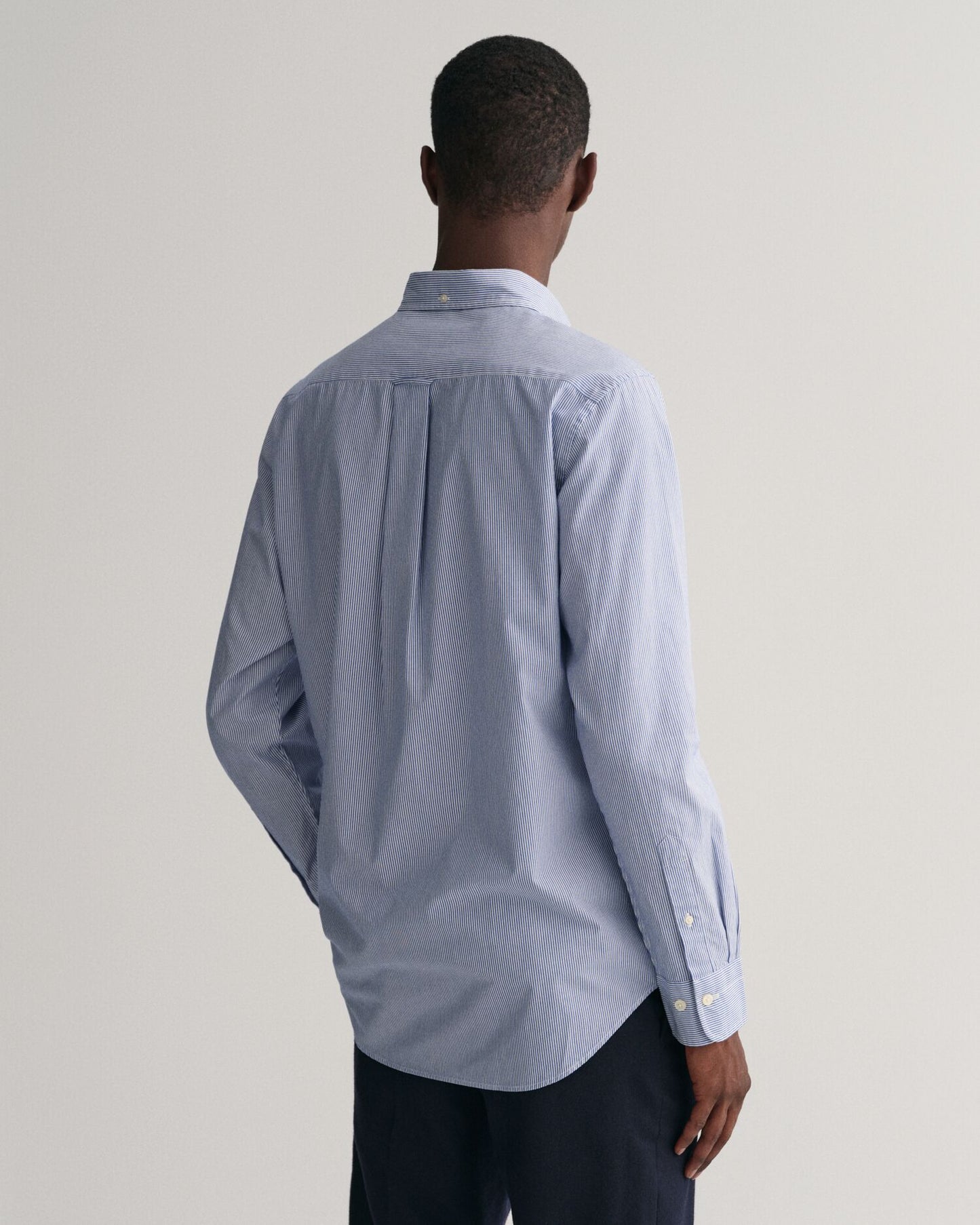 Regular Fit Banker Stripe Poplin Shirt S / College Blue