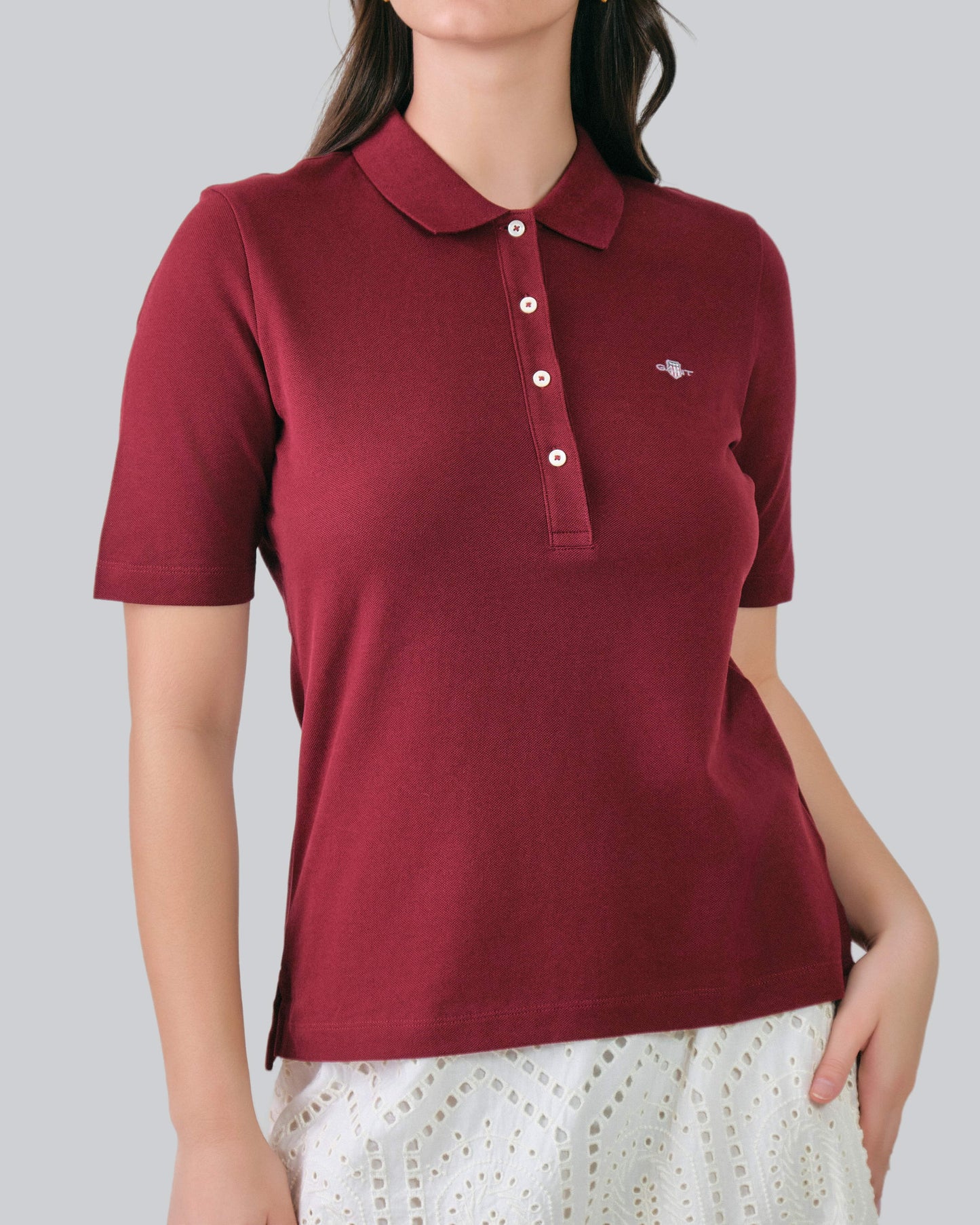 Shield Pique Polo Shirt Plumped Red / M