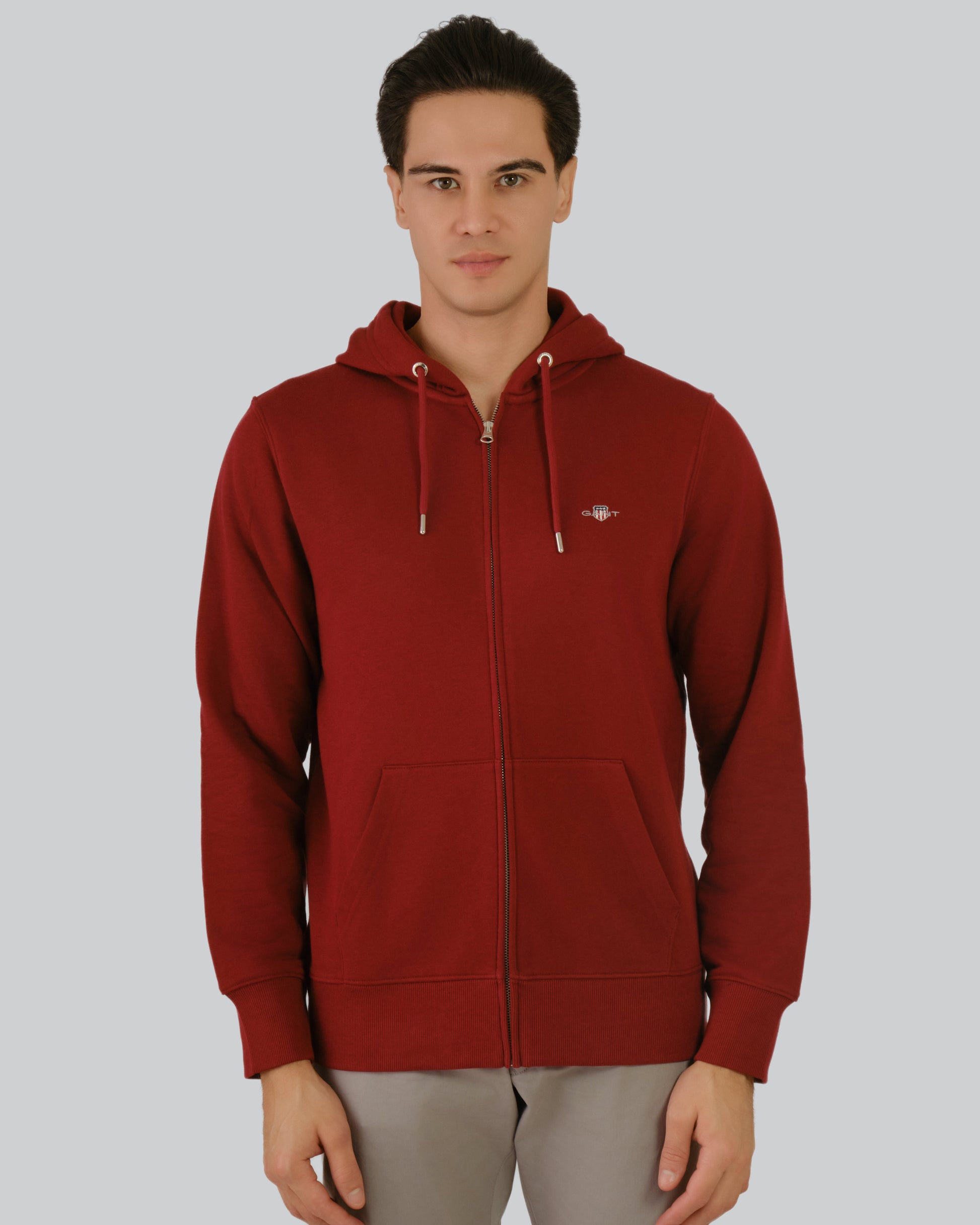 Shield Zip Hoodie Plumped Red / M