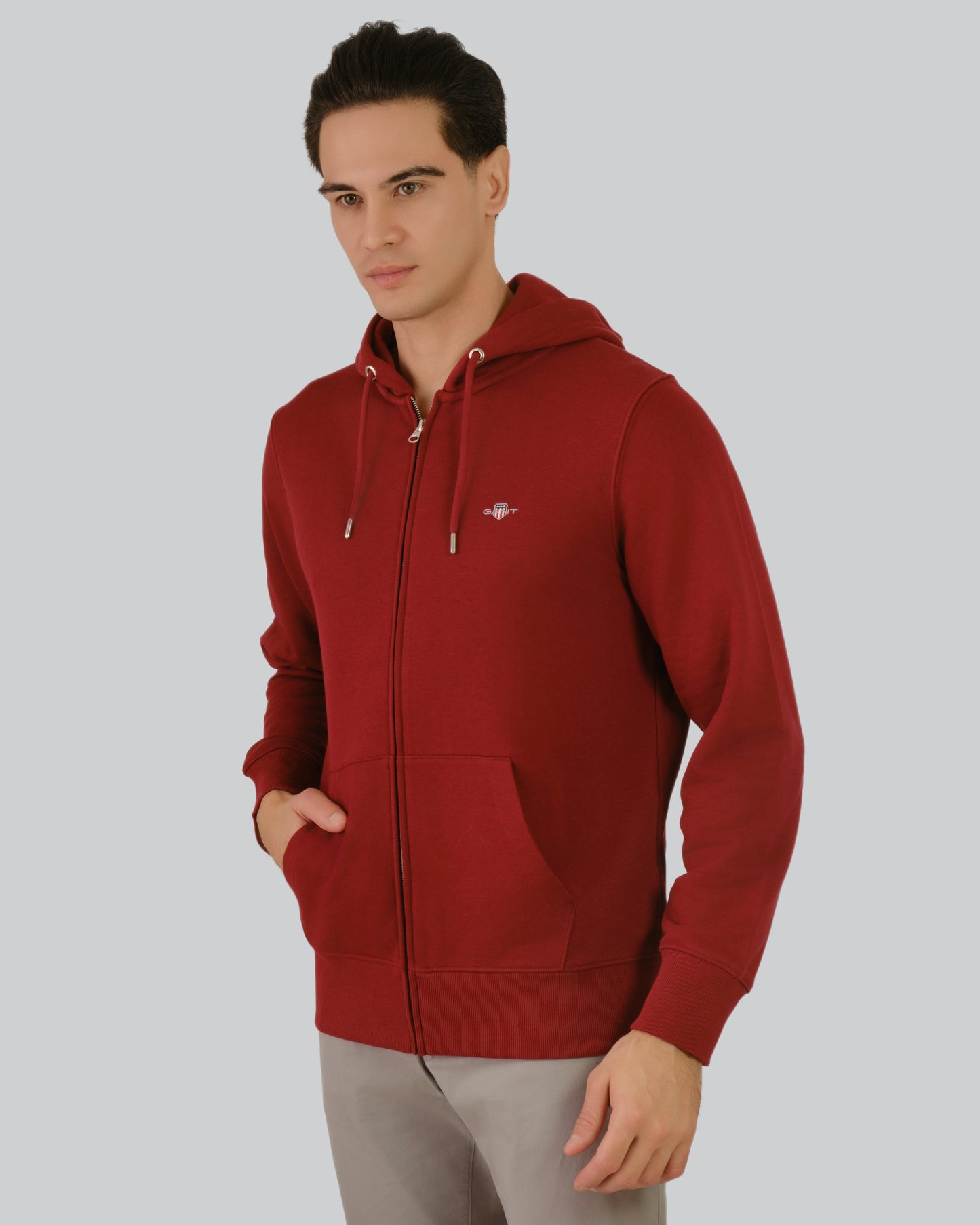 Shield Zip Hoodie Plumped Red / M