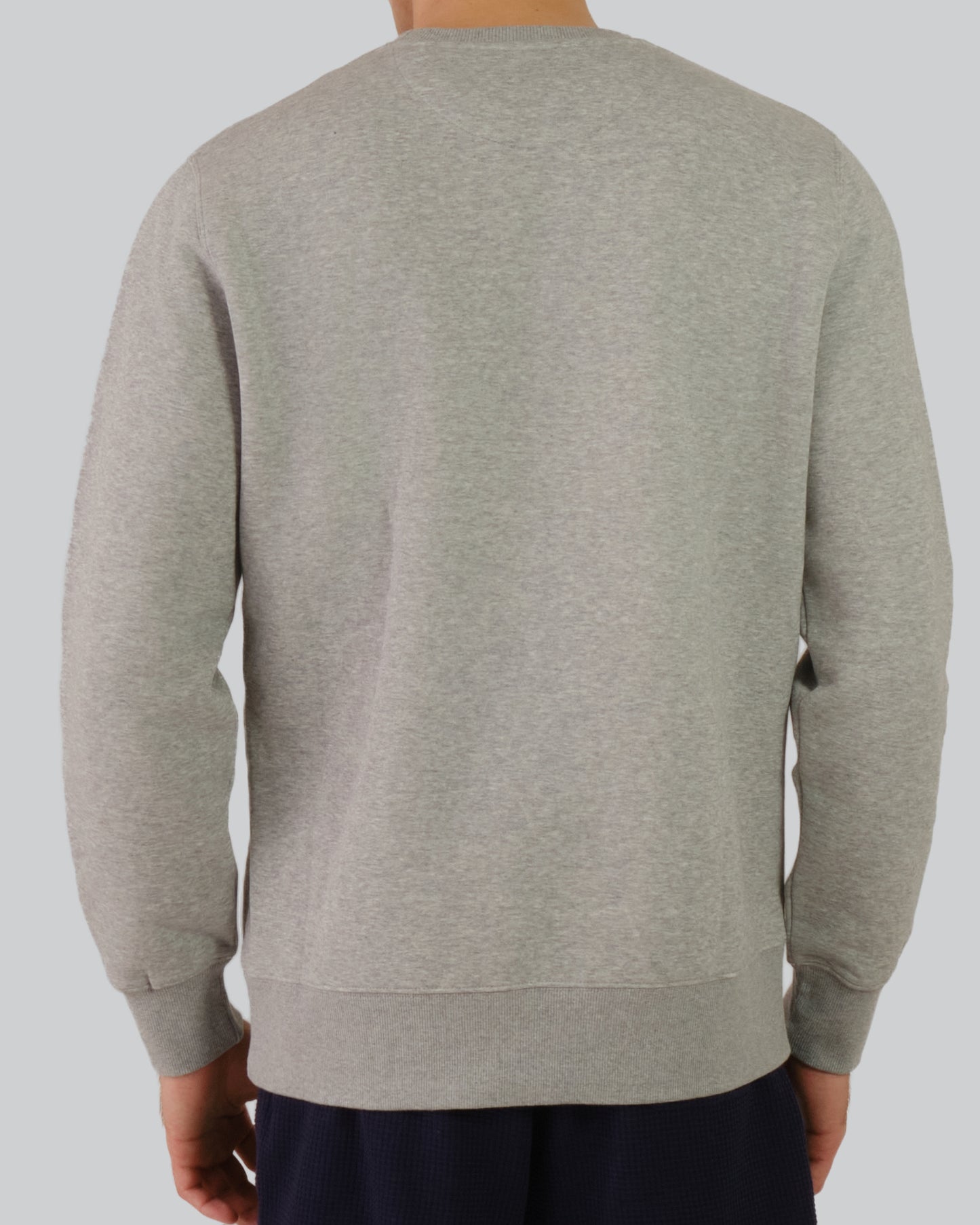 Embossed Crew Neck Sweatshirt Grey Melange / M