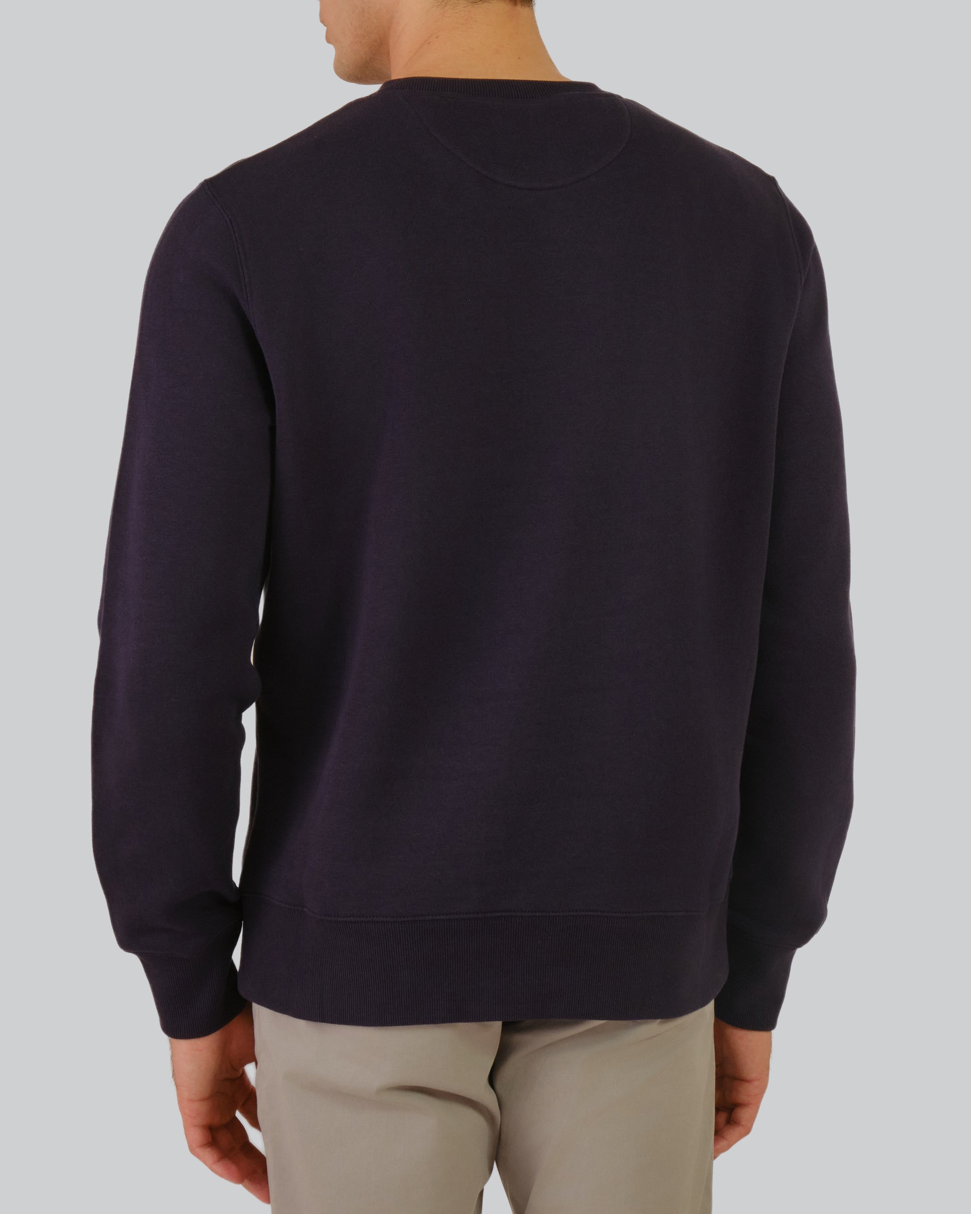 Embossed Crew Neck Sweatshirt Evening Blue / M