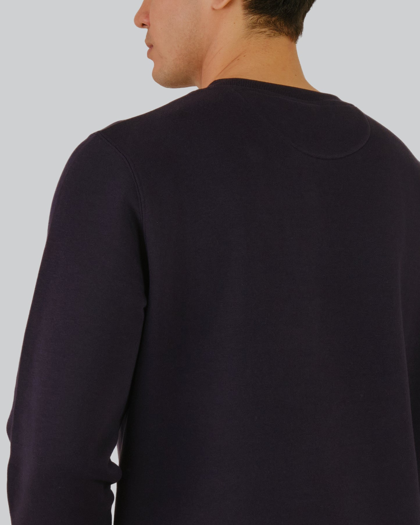 Embossed Crew Neck Sweatshirt Evening Blue / M