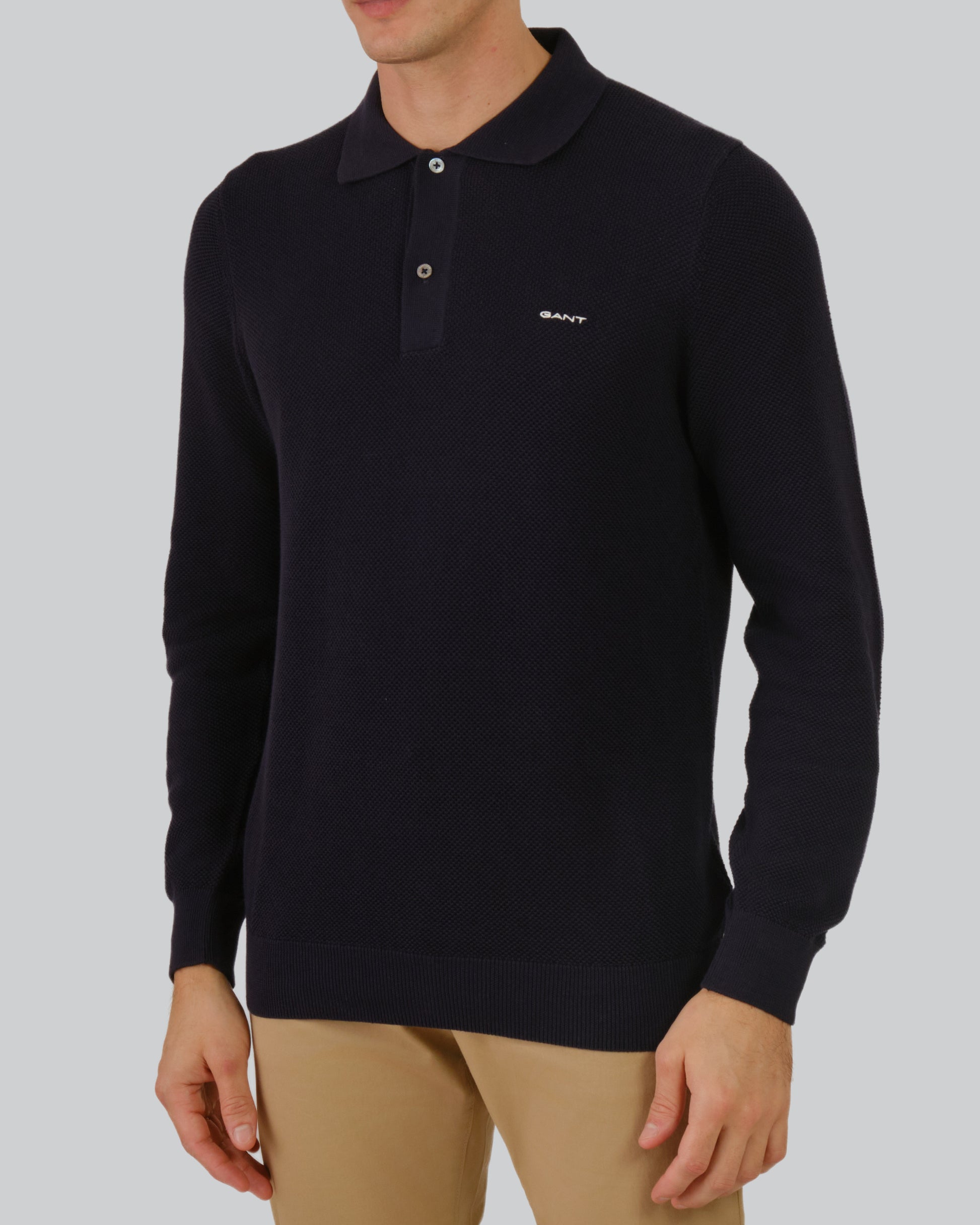 Cotton Pique Polo Evening Blue / M