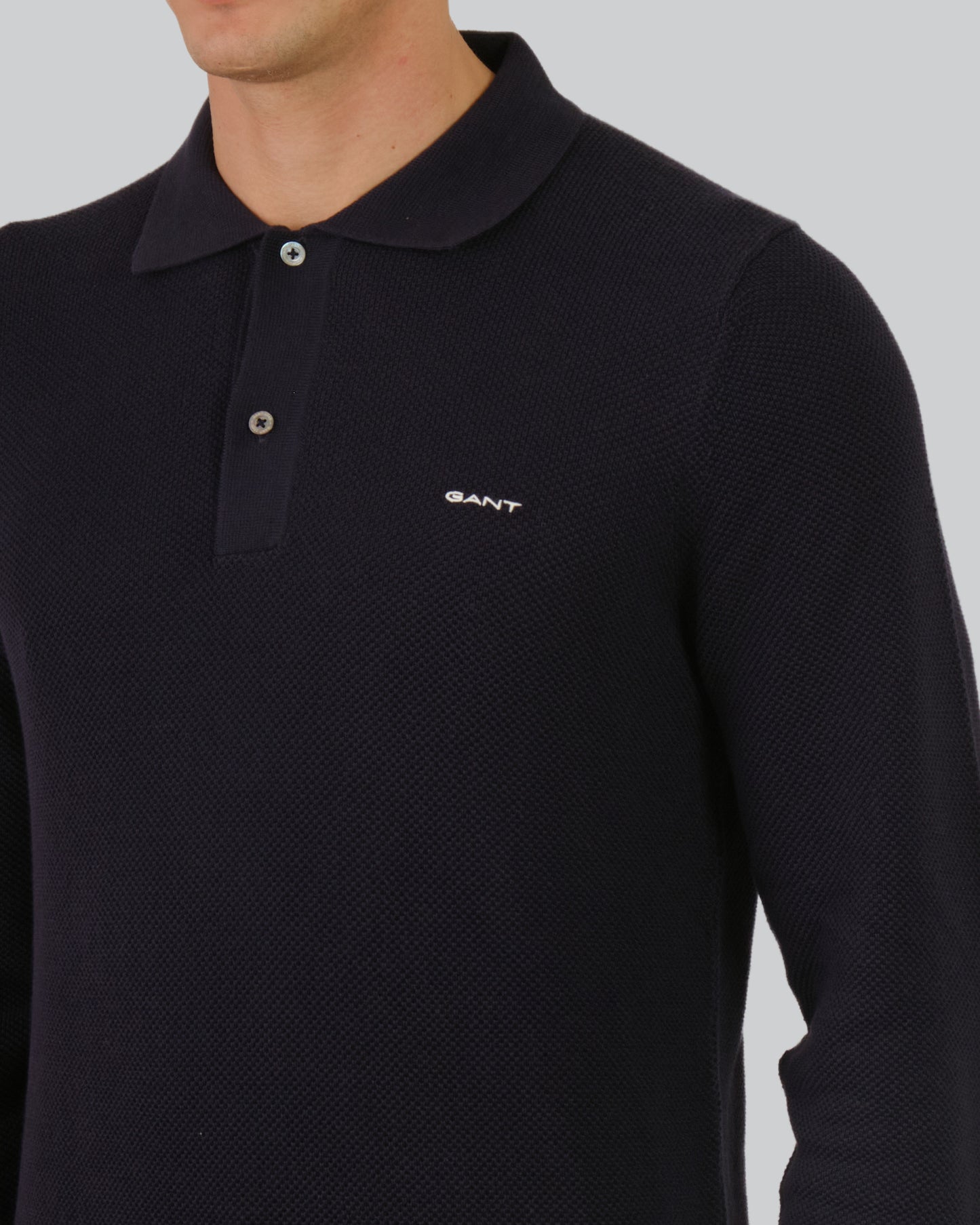 Cotton Pique Polo Evening Blue / M