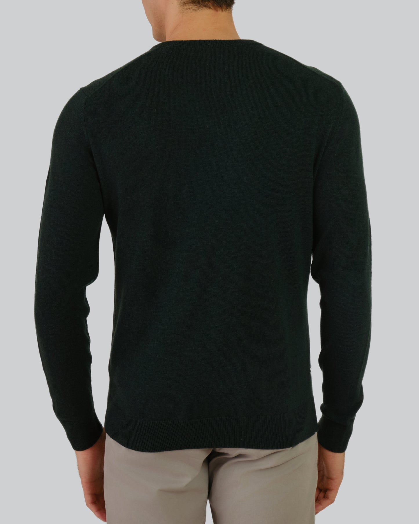 Extra Fine Lambswool V-Neck Sweater Tartan Green / M