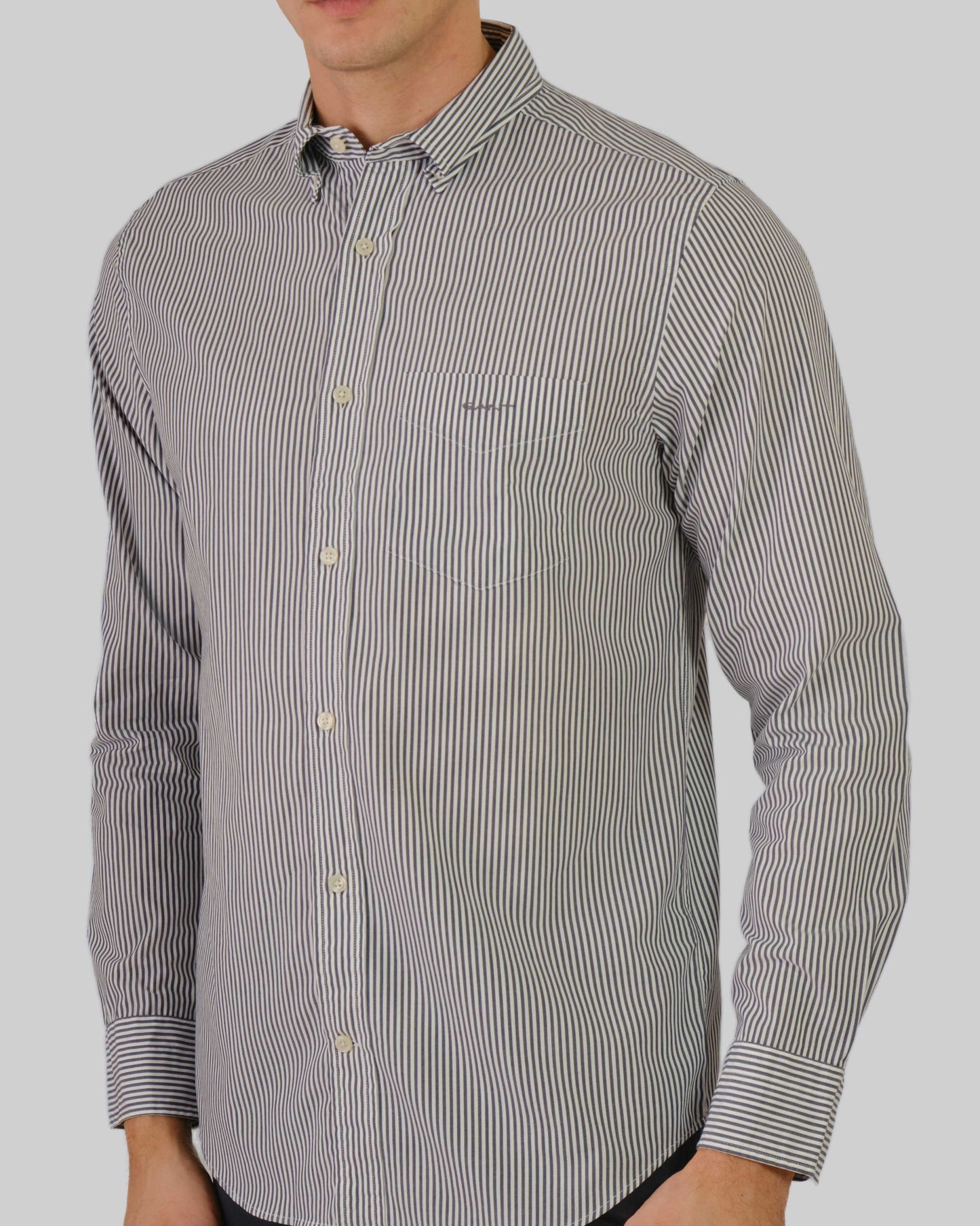 Regular Fit Poplin Stripe Shirt Classic Blue / M