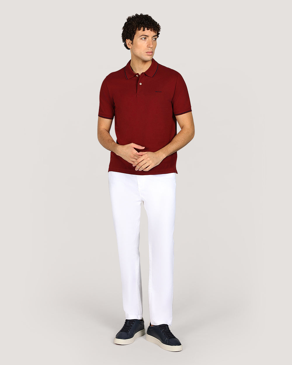 Gant Tippg Short Sleeve Piqué Polo Shirt For Men PLUMPED RED / M