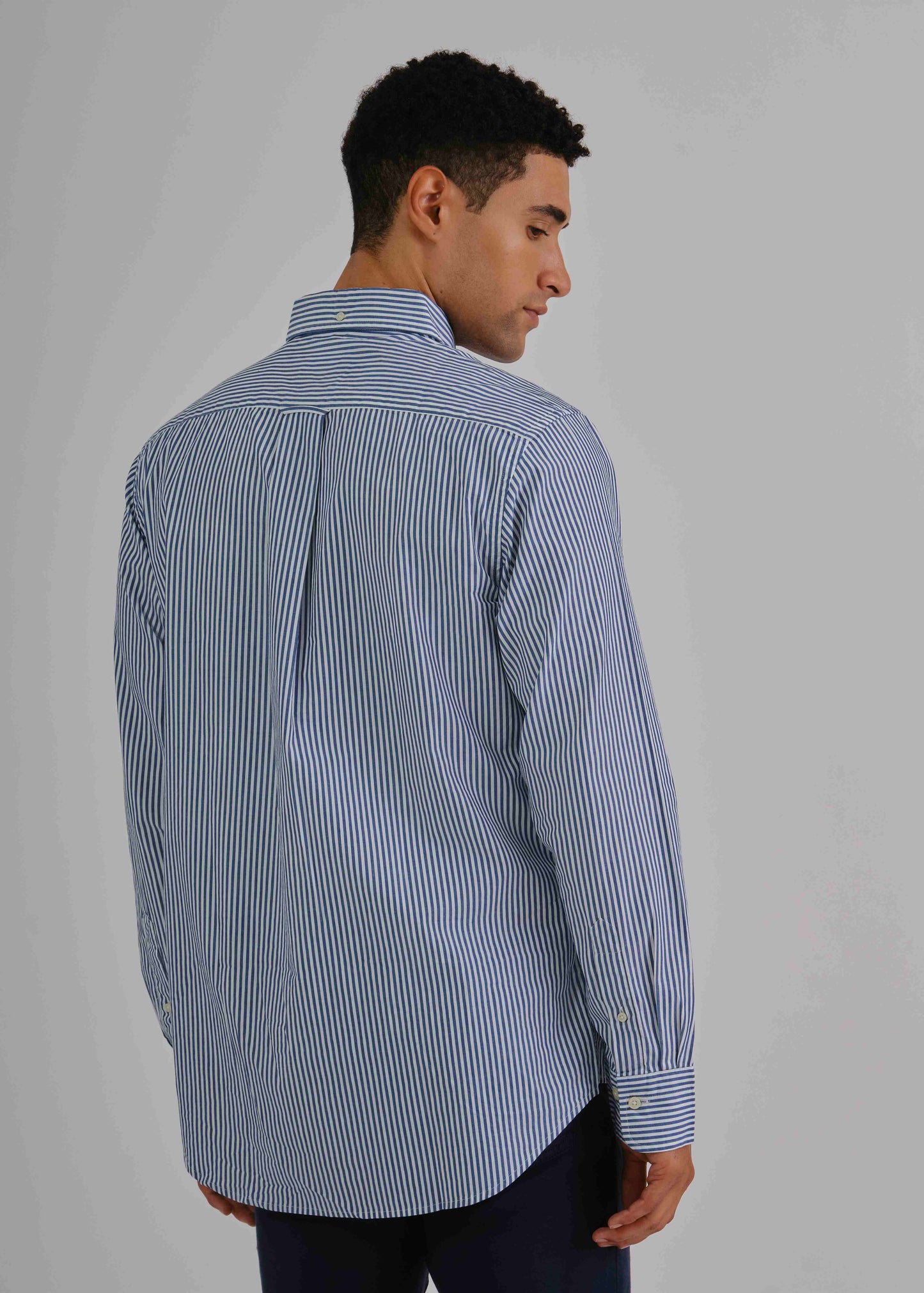 Regular Fit Poplin Banker Shirt Marine / M