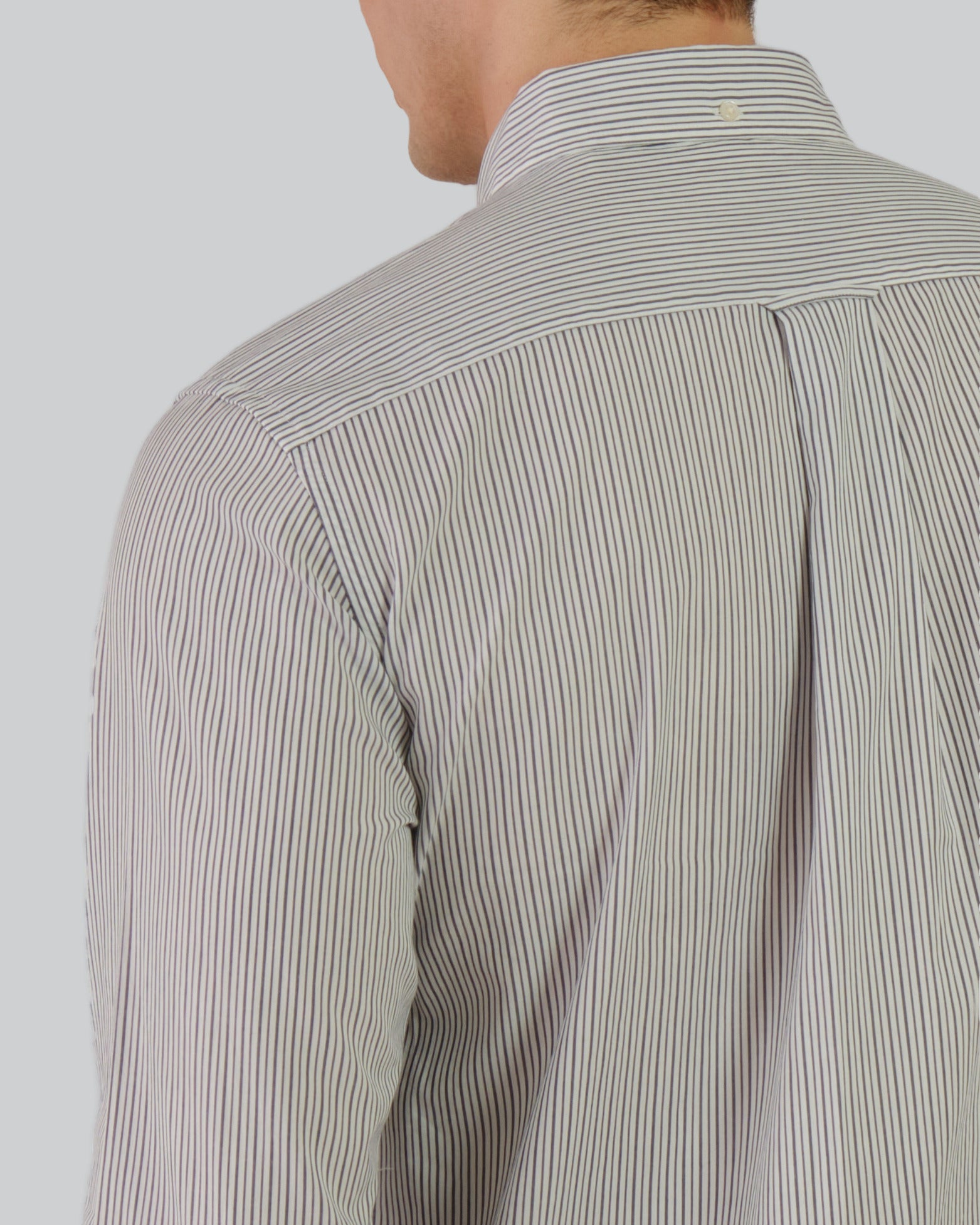 Regular Fit Poplin Stripe Shirt Eggshell / M