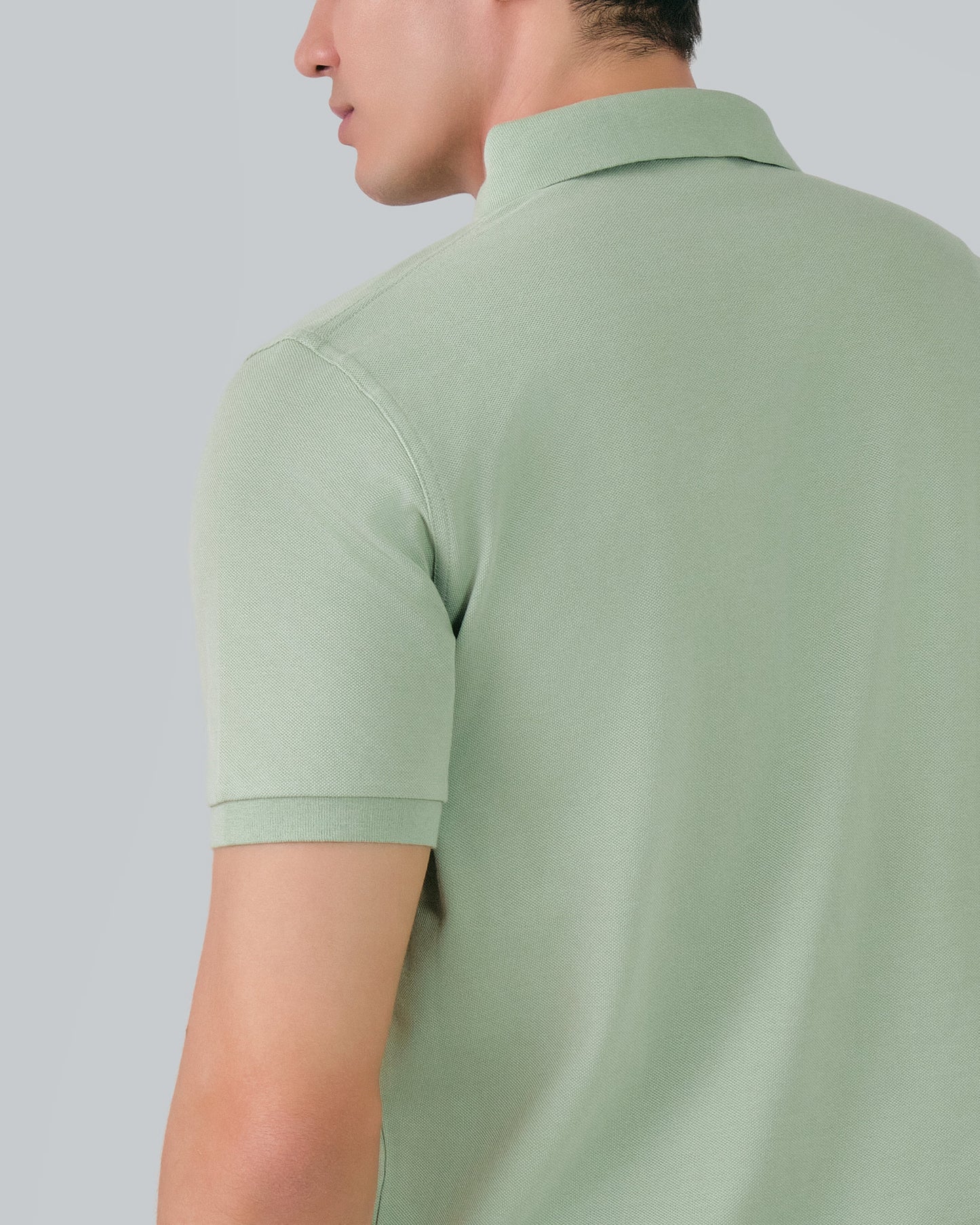 Regular Fit Tonal Shield Polo Milky Matcha / M