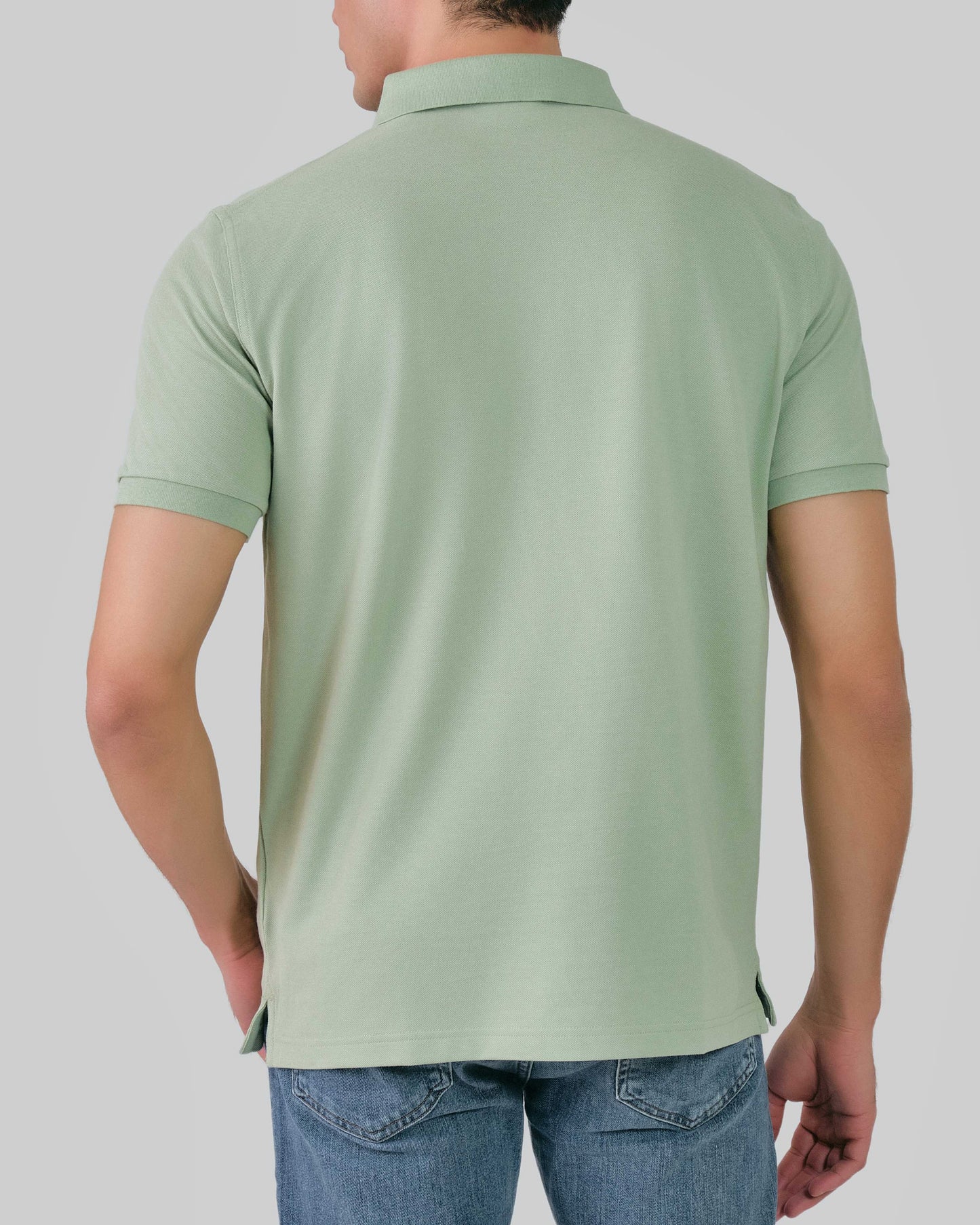 Regular Fit Tonal Shield Polo Milky Matcha / M