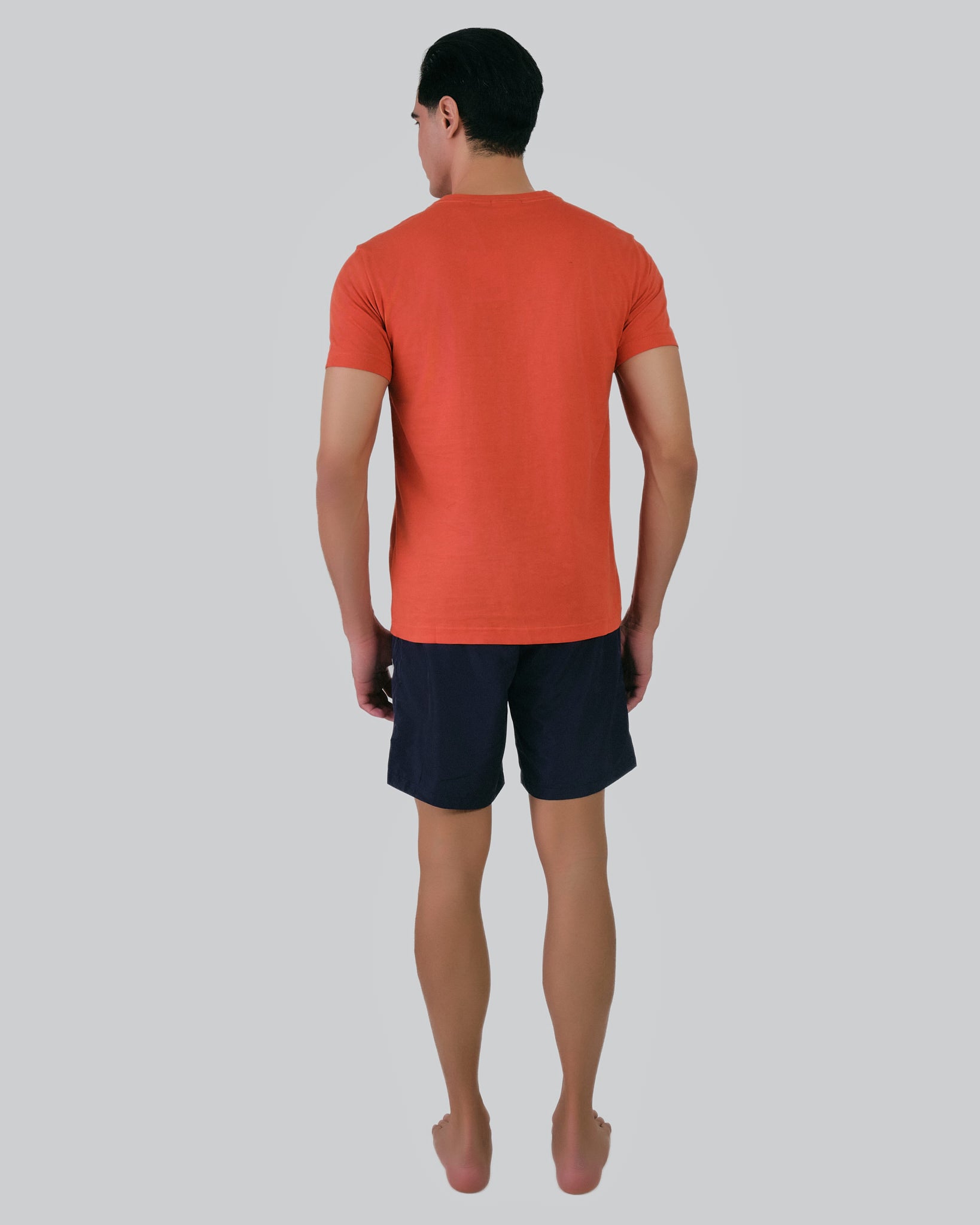 Slim Shield V-Neck T-Shirt Burnt Orange / M