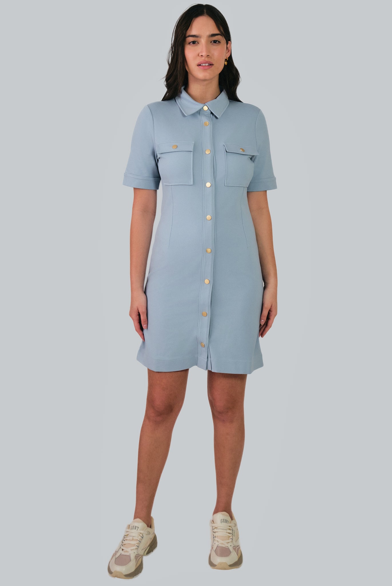 Jersey Shirt Dress Dove Blue / M