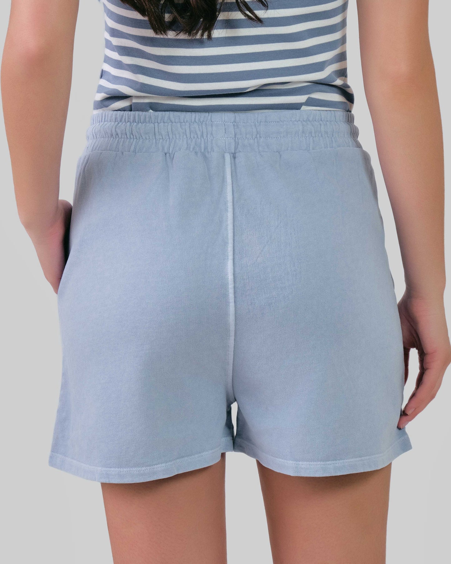 Relaxed Fit Sunfaded Shorts Dove Blue / M