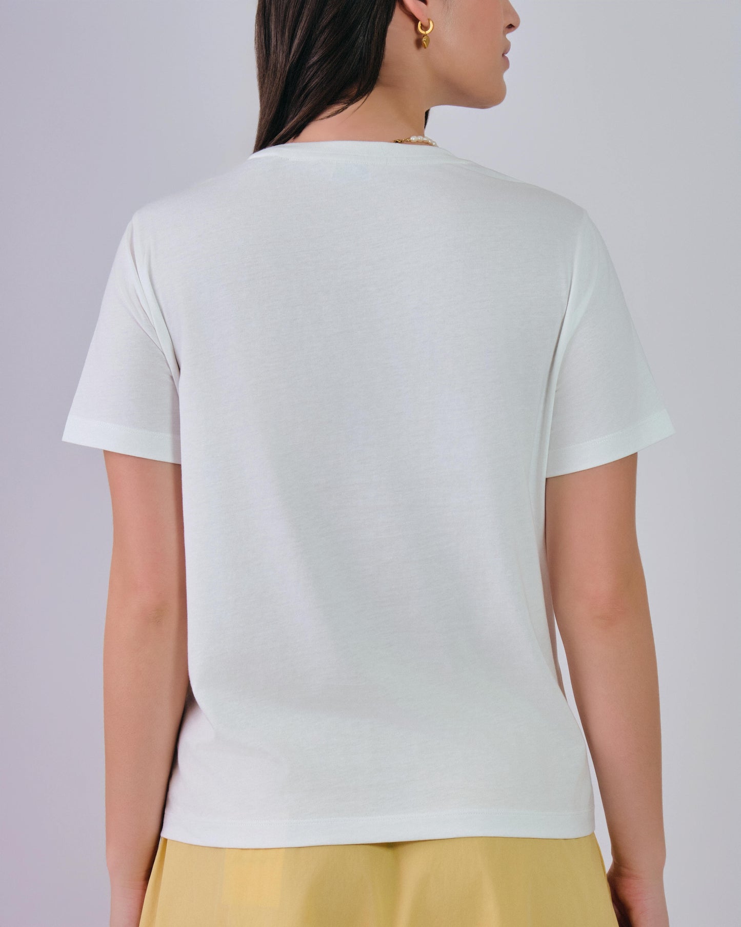 Regular Fit Magnolia Embroidery T-Shirt Eggshell / M