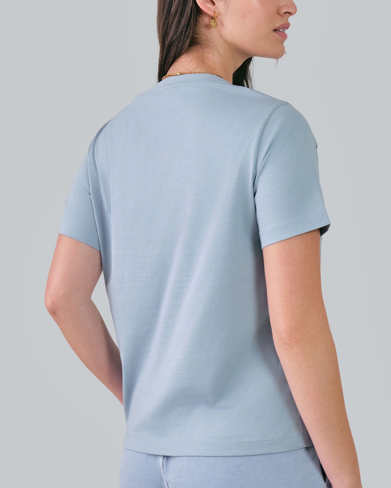 Regular Fit Magnolia Embroidery T-Shirt Dove Blue / M