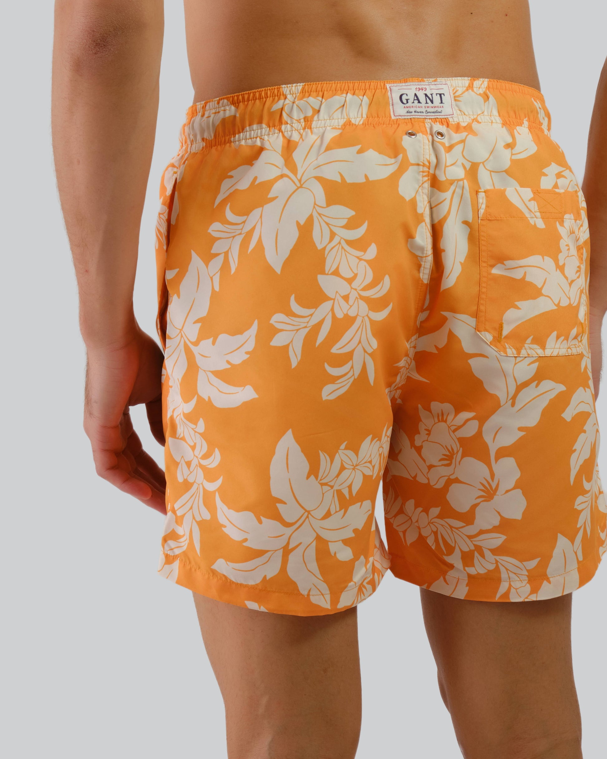 Palm Lei Print Swim Shorts Medal Yellow / M