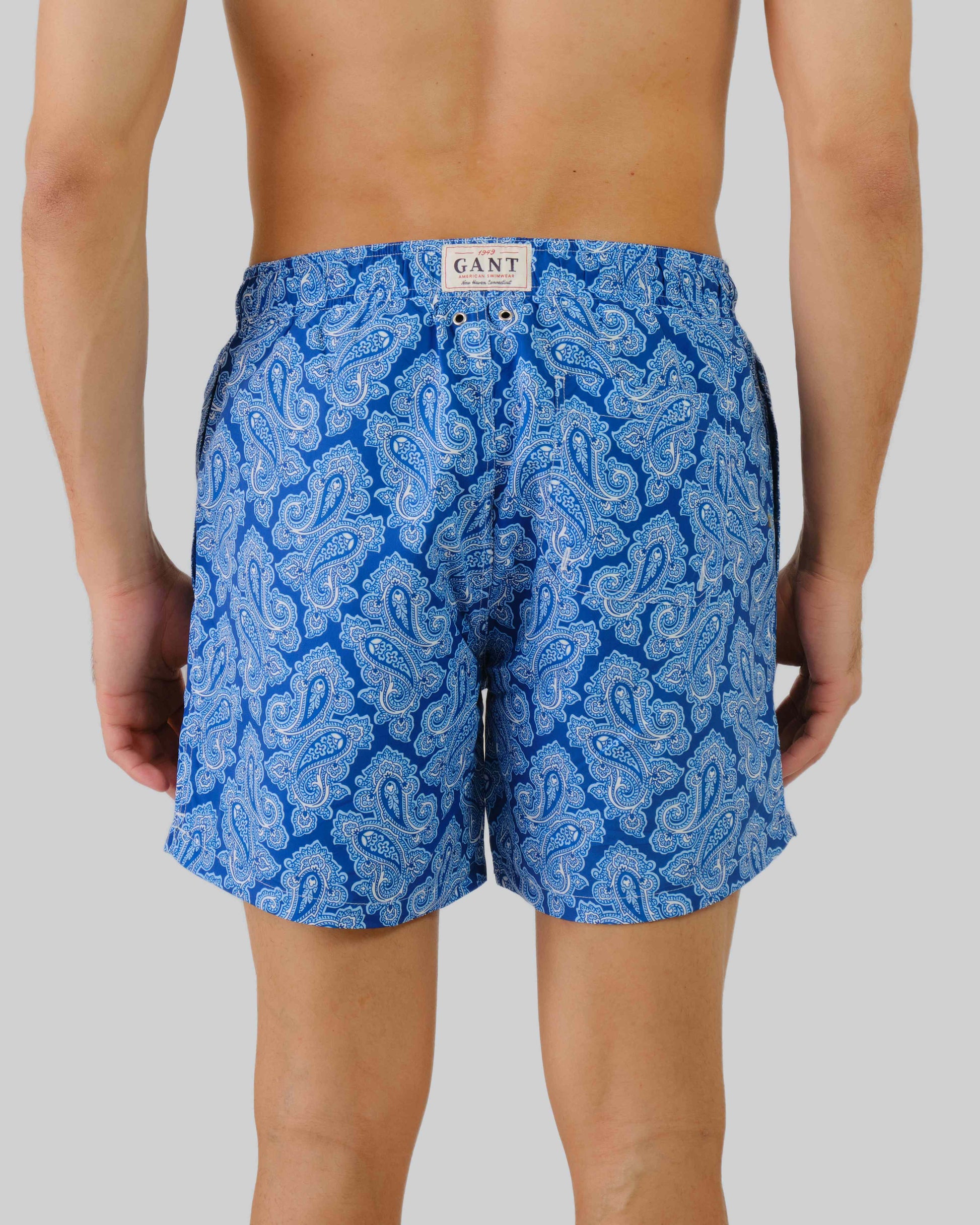 Paisley Print Swim Shorts College Blue / M