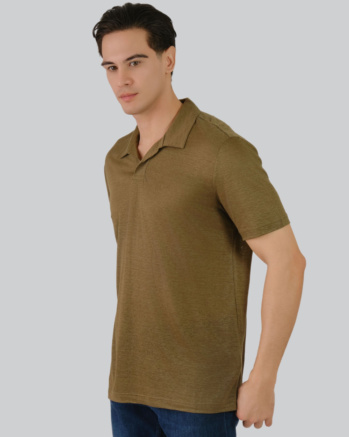 Linen Polo Juniper Green / M