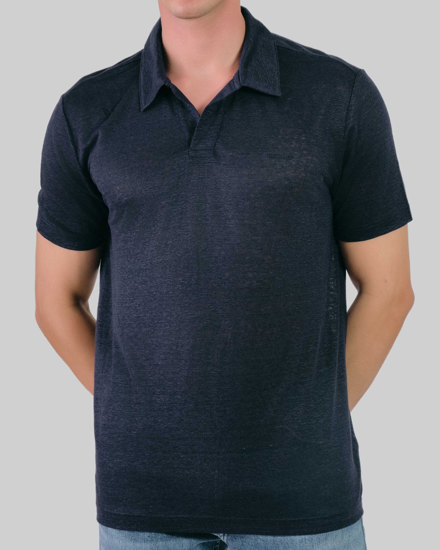 Linen Polo Evening Blue / M