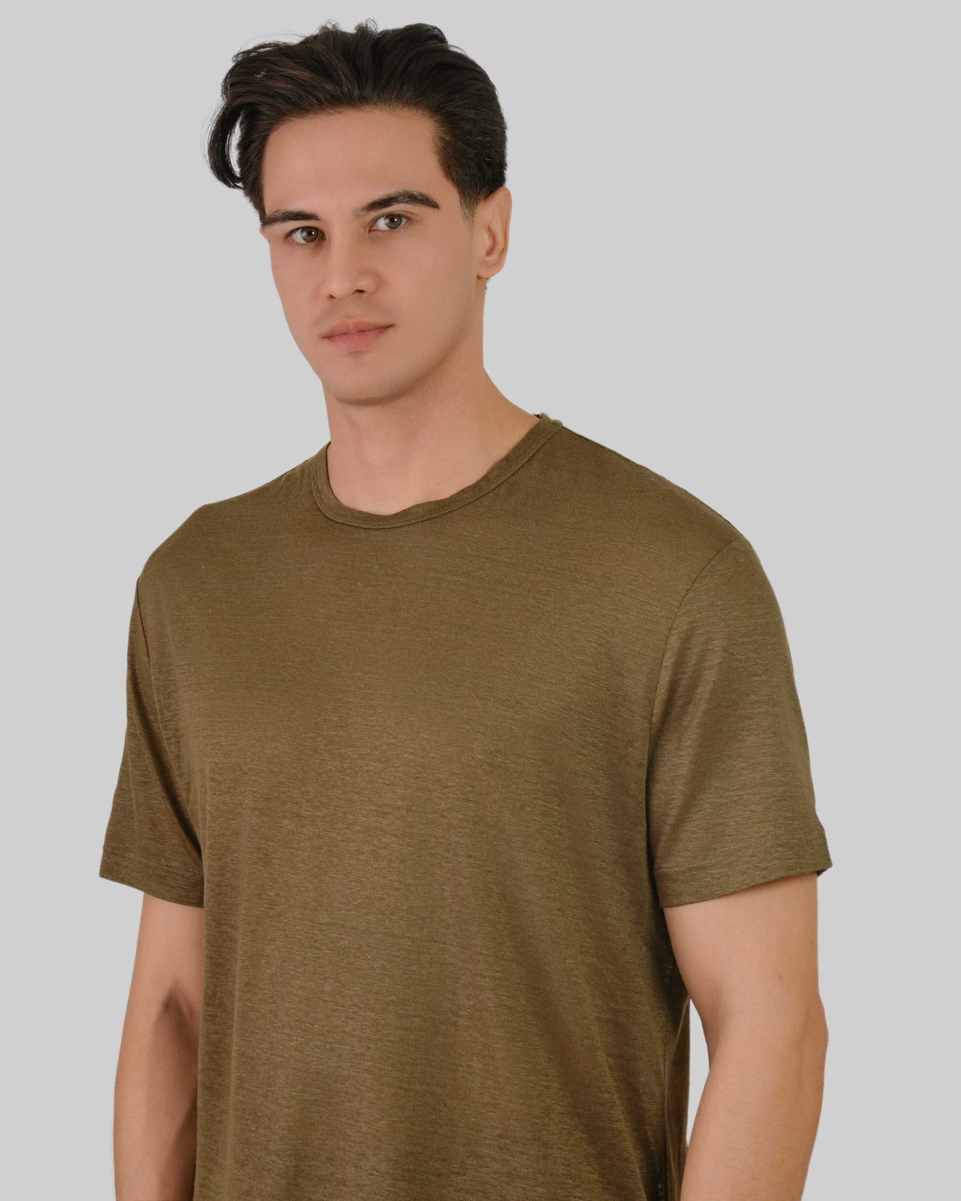 Linen T-Shirt Juniper Green / M