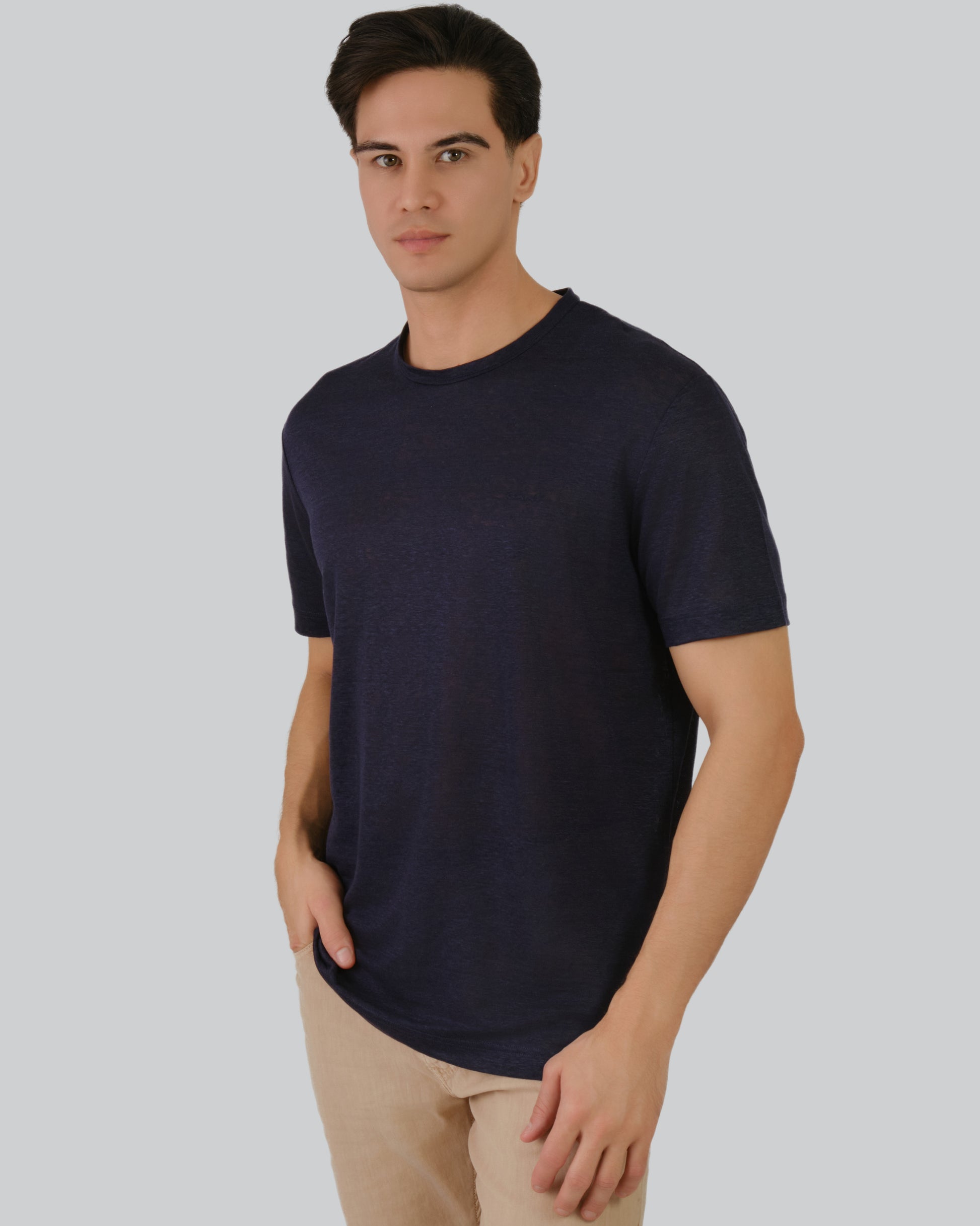 Linen T-Shirt Evening Blue / M