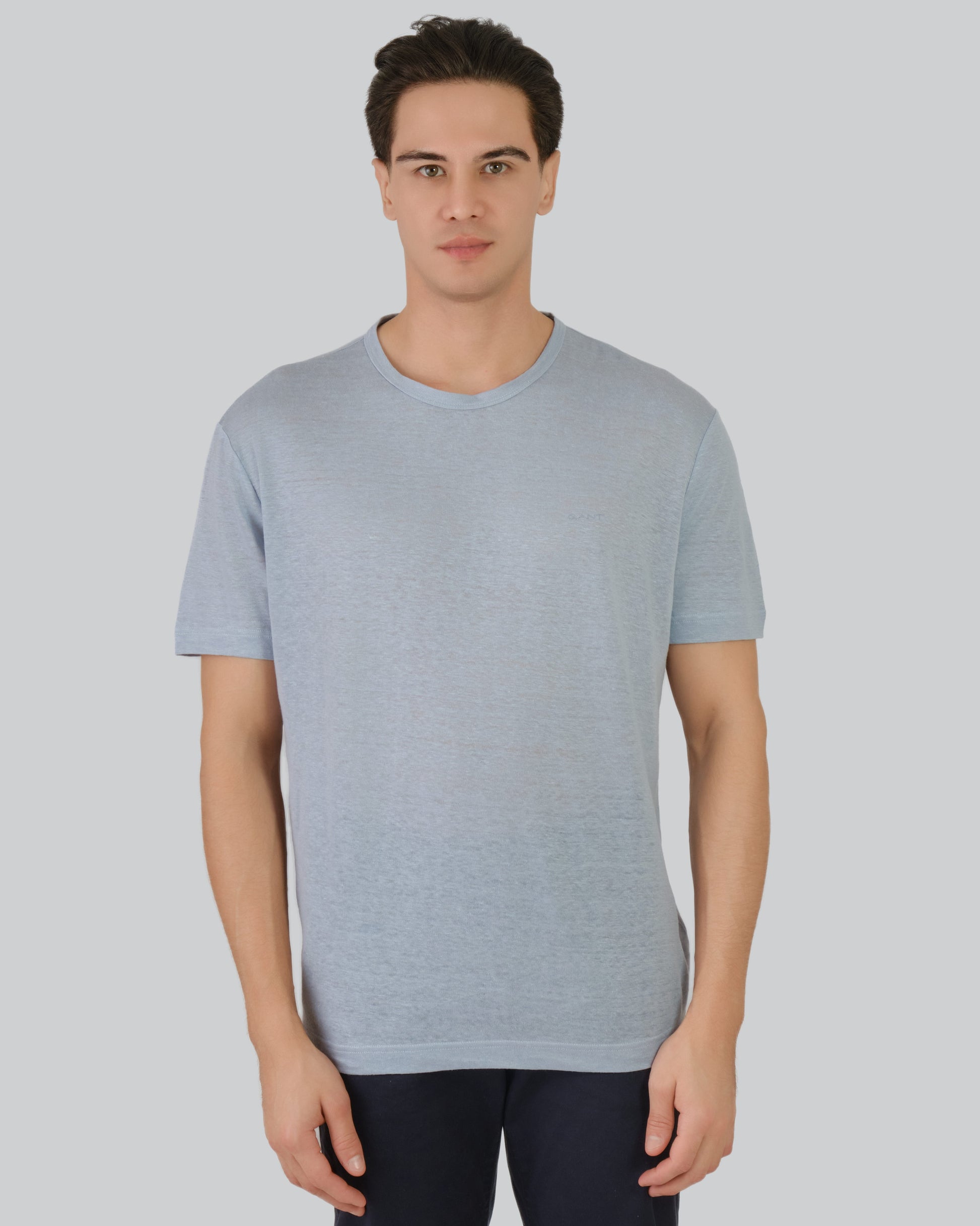 Linen T-Shirt Dove Blue / M