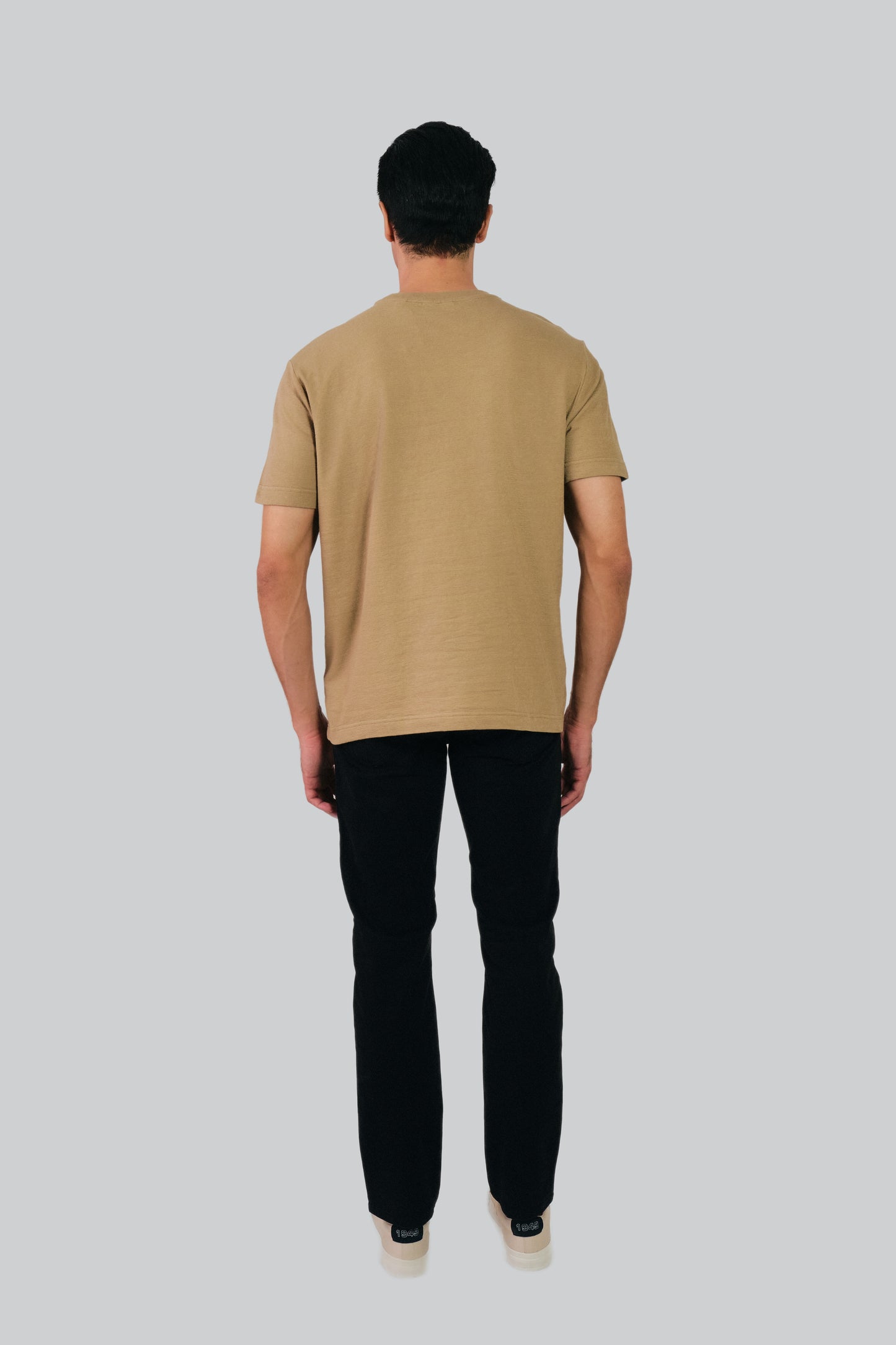 Textured T-Shirt Dried Khaki / M