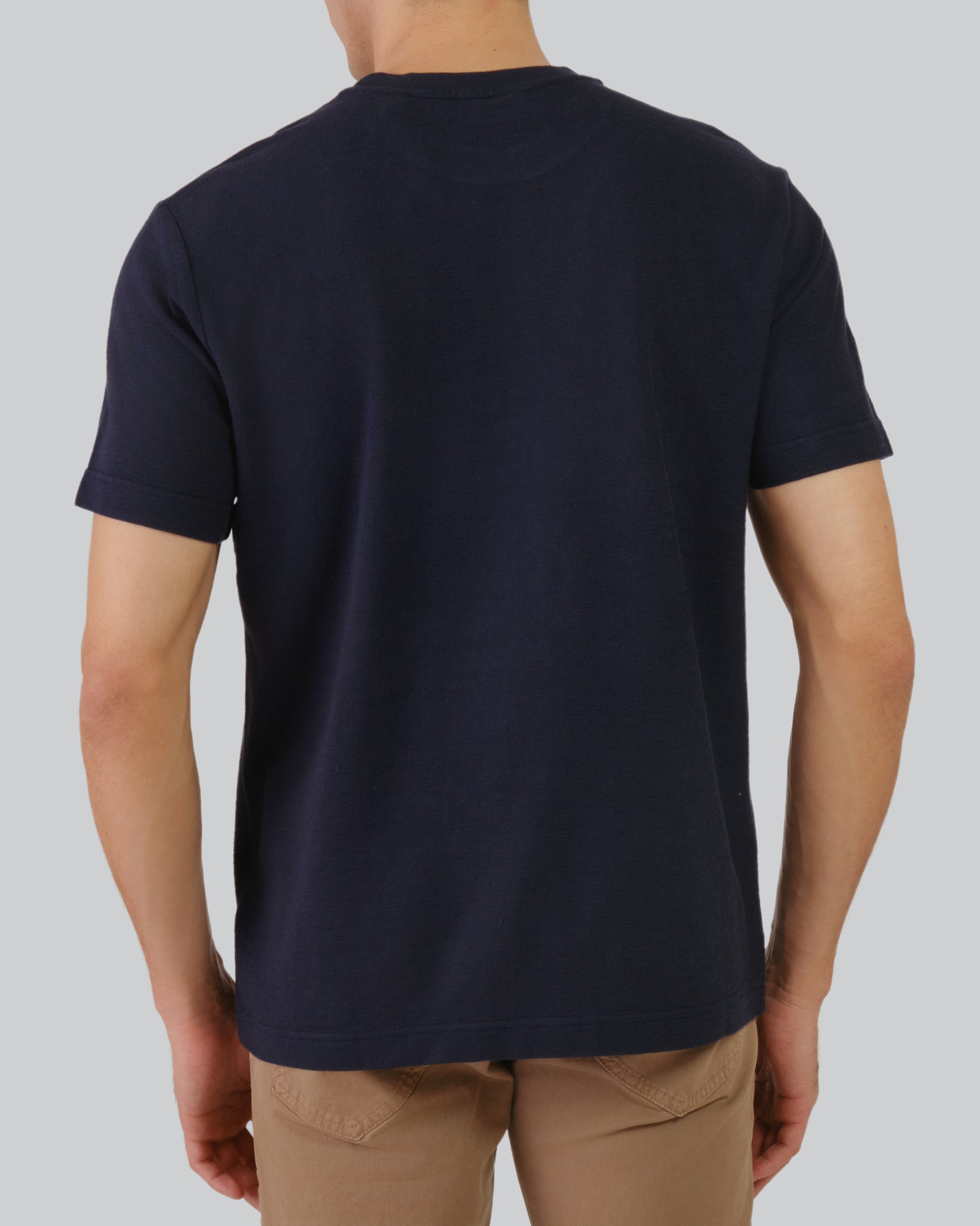 Textured T-Shirt Evening Blue / M