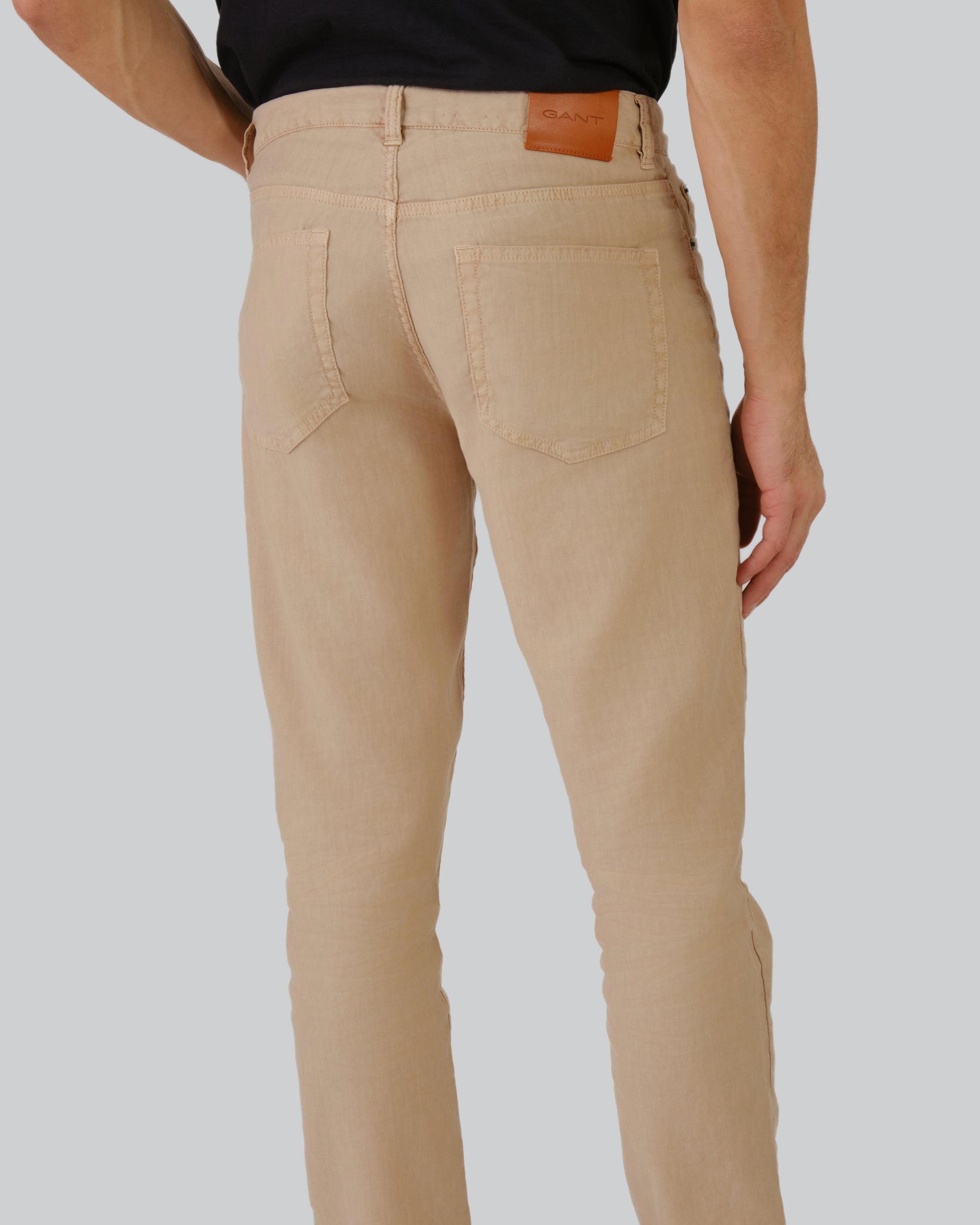 Slim Fit Cotton Linen Jeans Dry Sand / 32X32