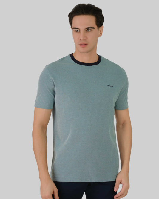 4-Col Oxford Regular T-Shirt Ocean Turquoise / M