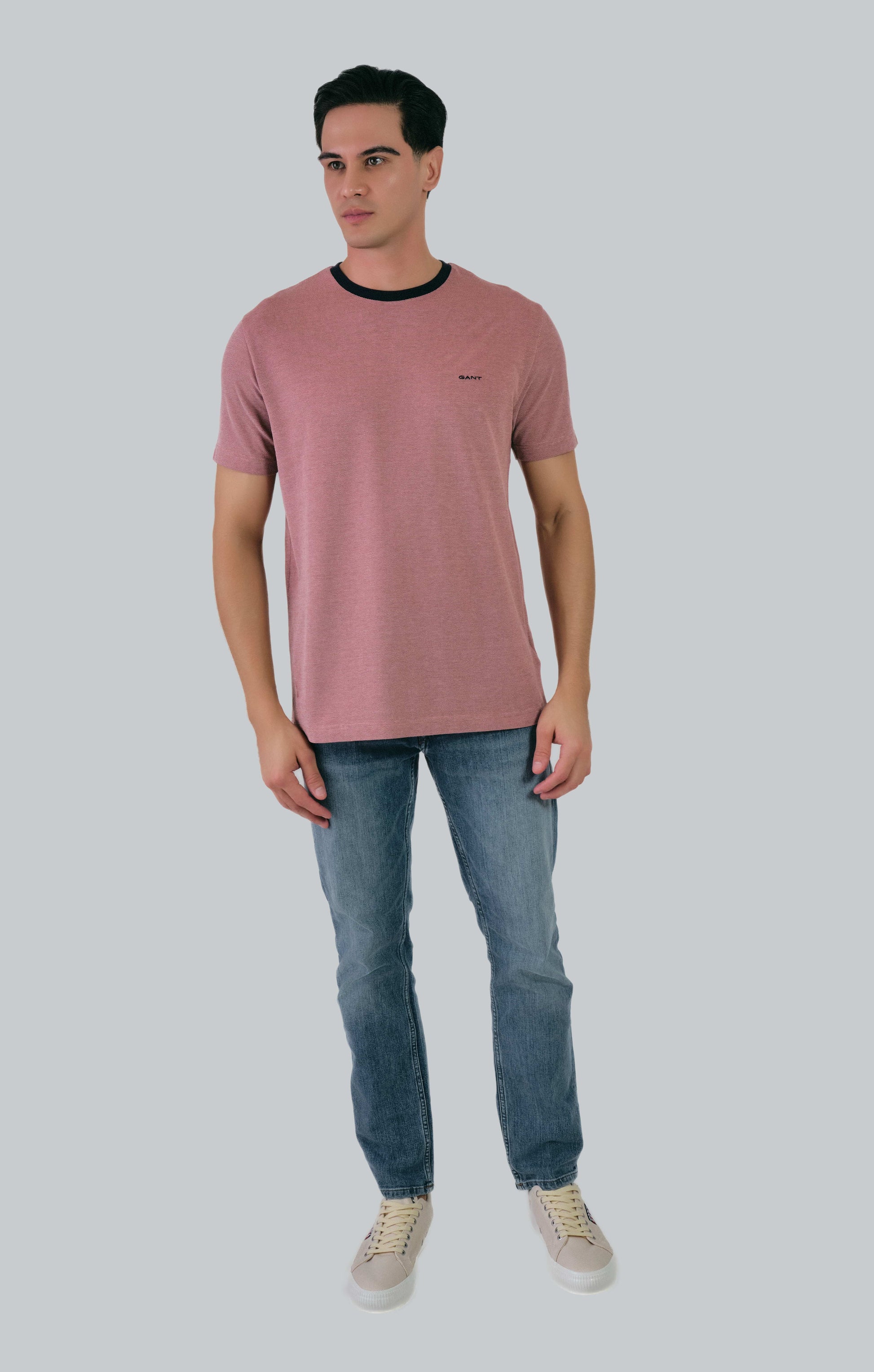 4-Col Oxford Regular T-Shirt Sunset Pink / M