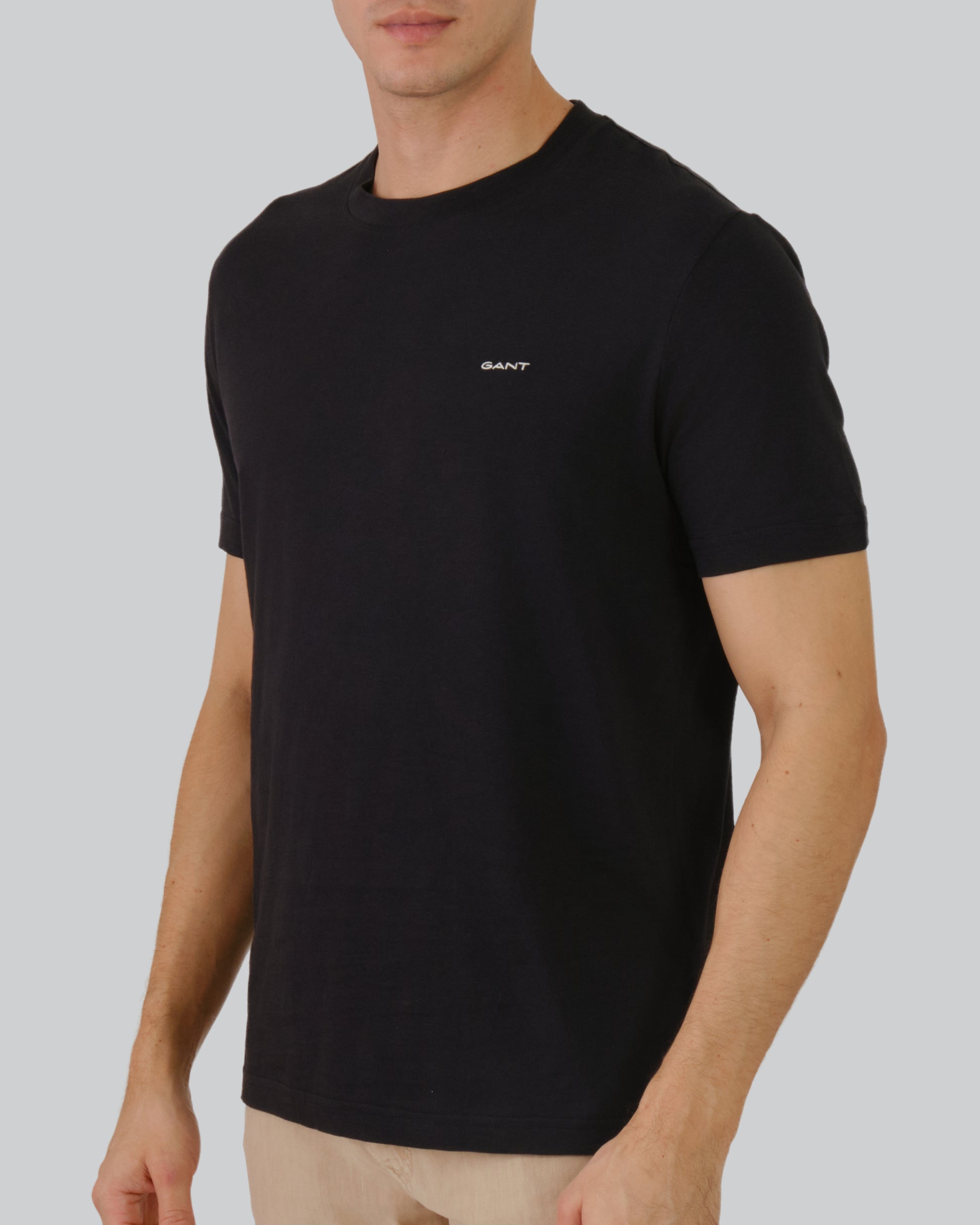 Slub Texture T-Shirt Black / M