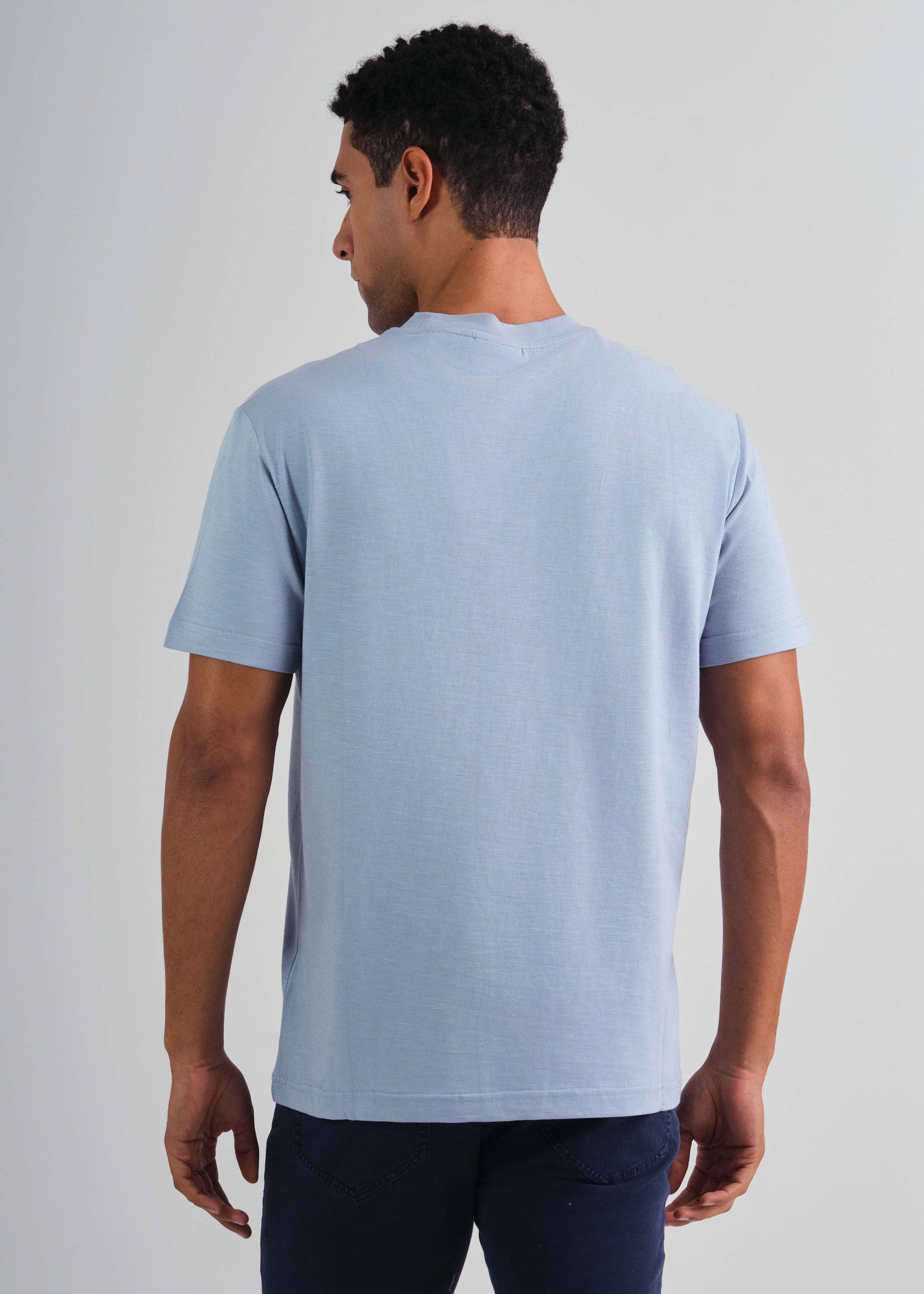 Slub Texture T-Shirt Dove Blue / M