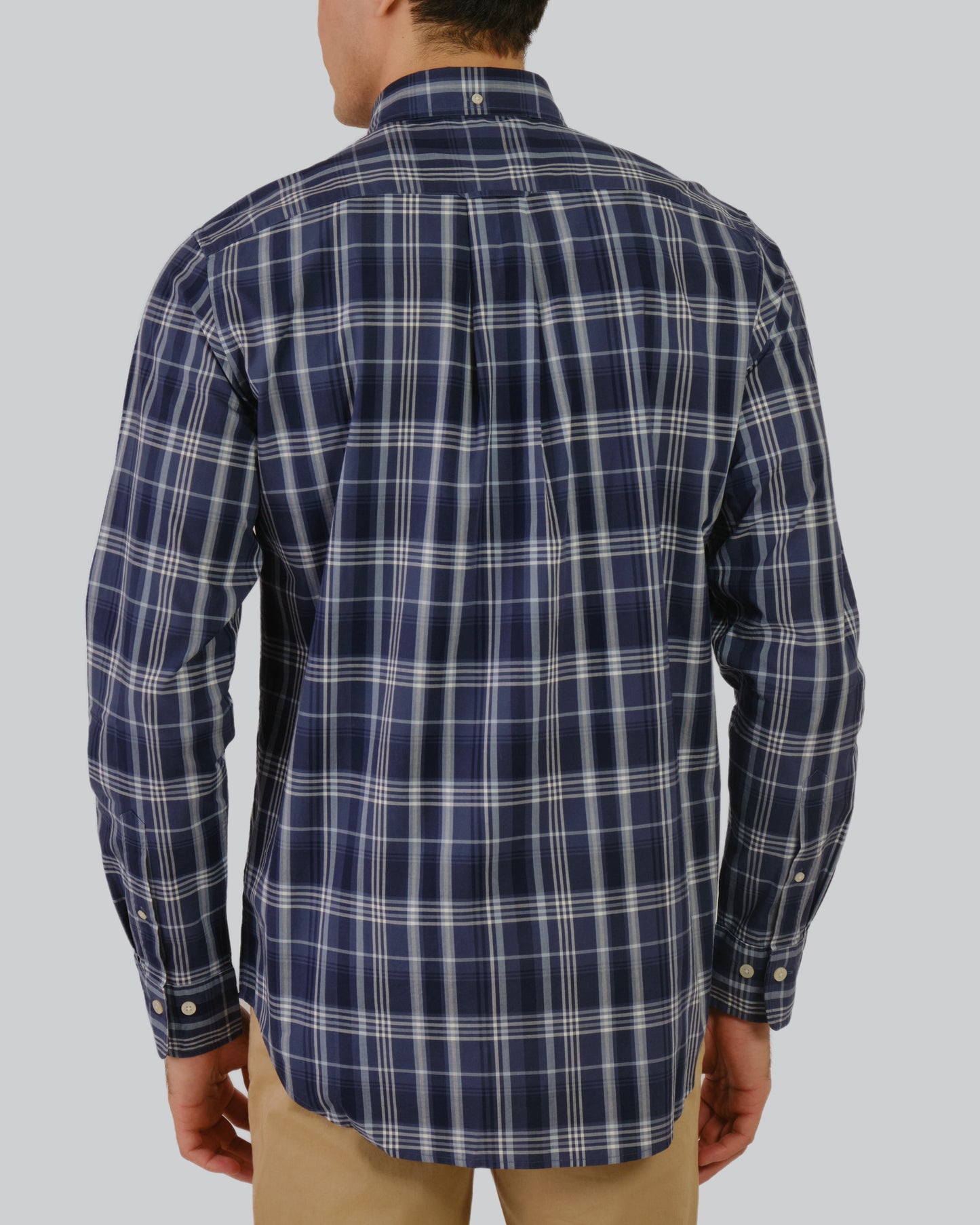 Regular Fit Colorful Poplin Check Shirt Dusty Blue Sea / M