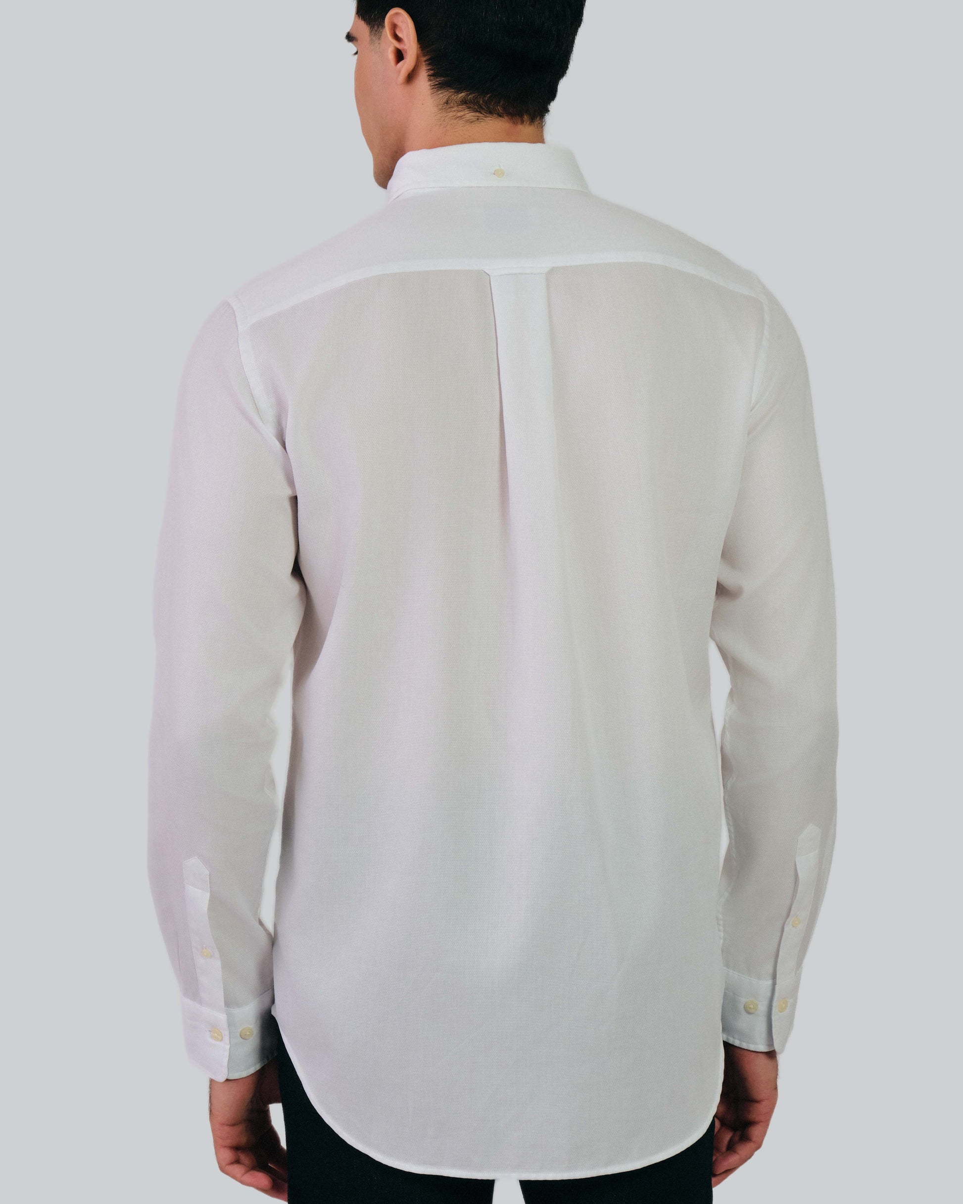 Regular Fit Honeycomb Texture Shirt White / M