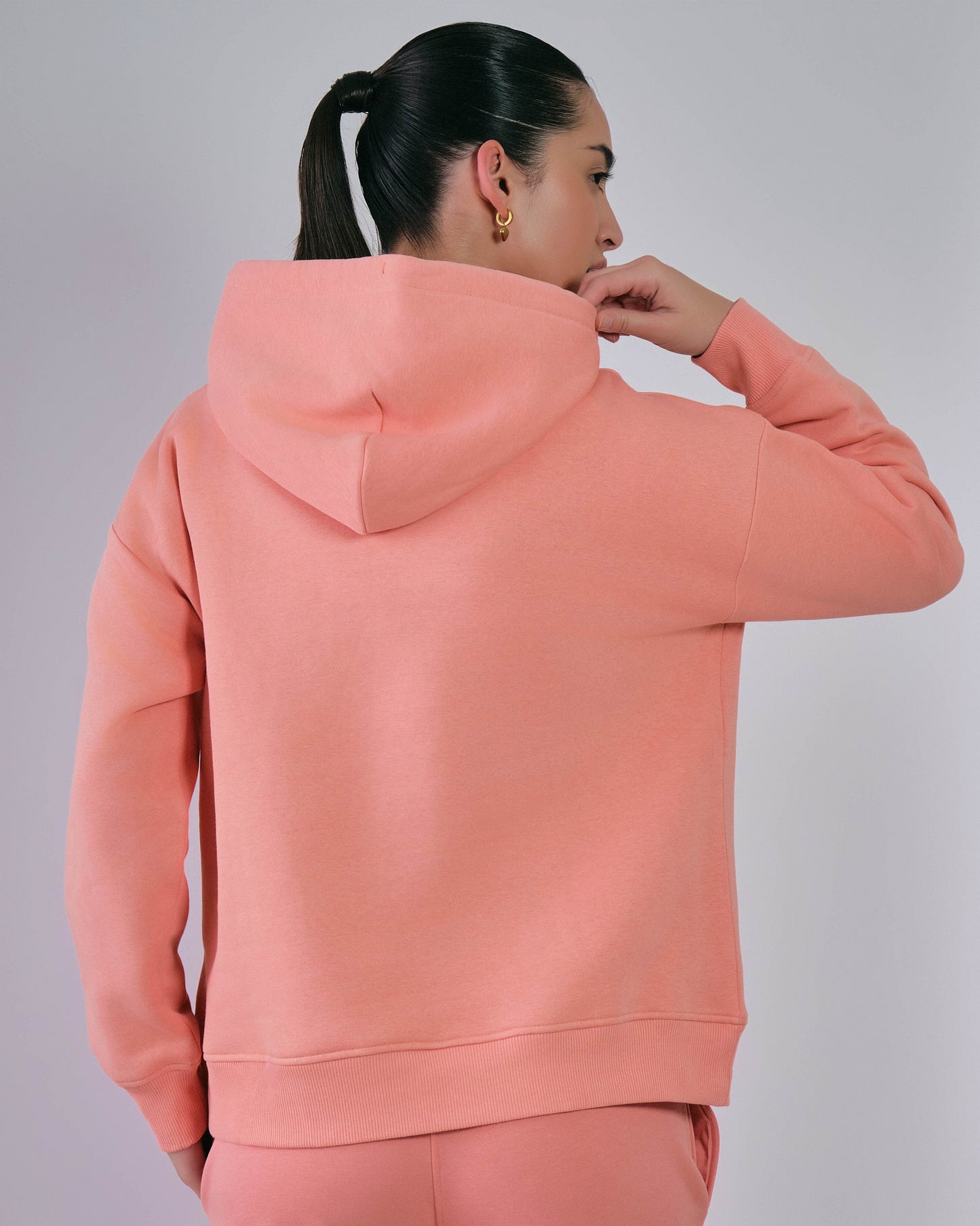 Relaxed Fit Archive Shield Hoodie Peachy Pink / M