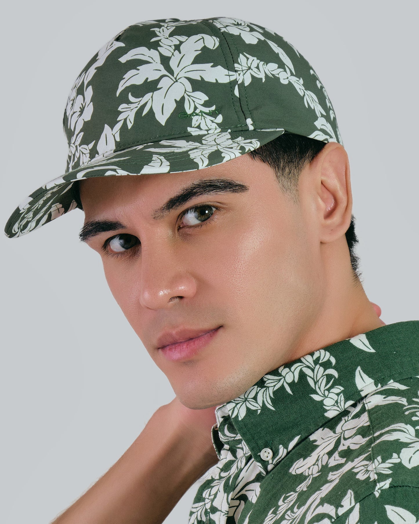 Palm Lei Printed Cap Pine Green / ONESIZE