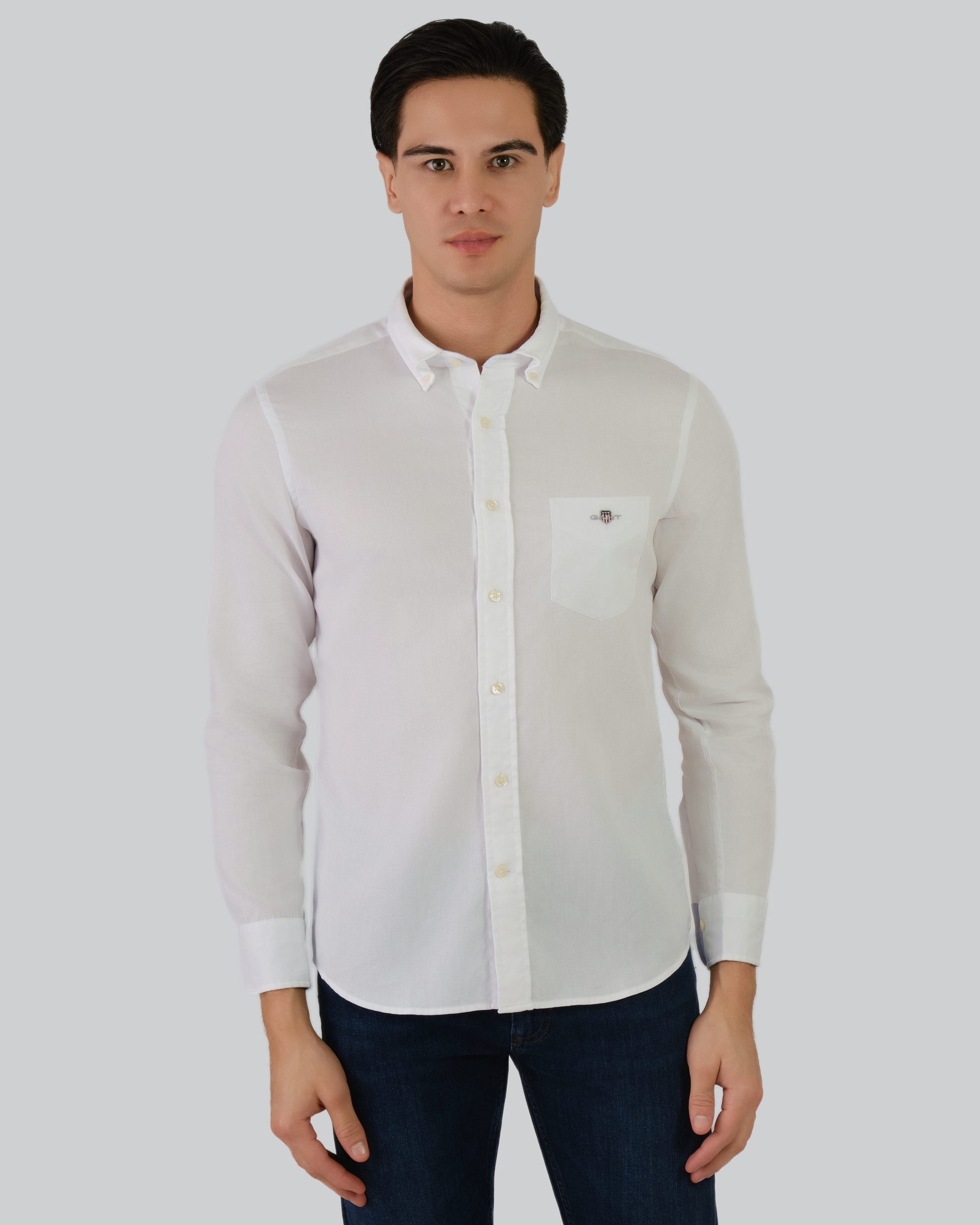 Af Honeycomb Texture Shirt White / M