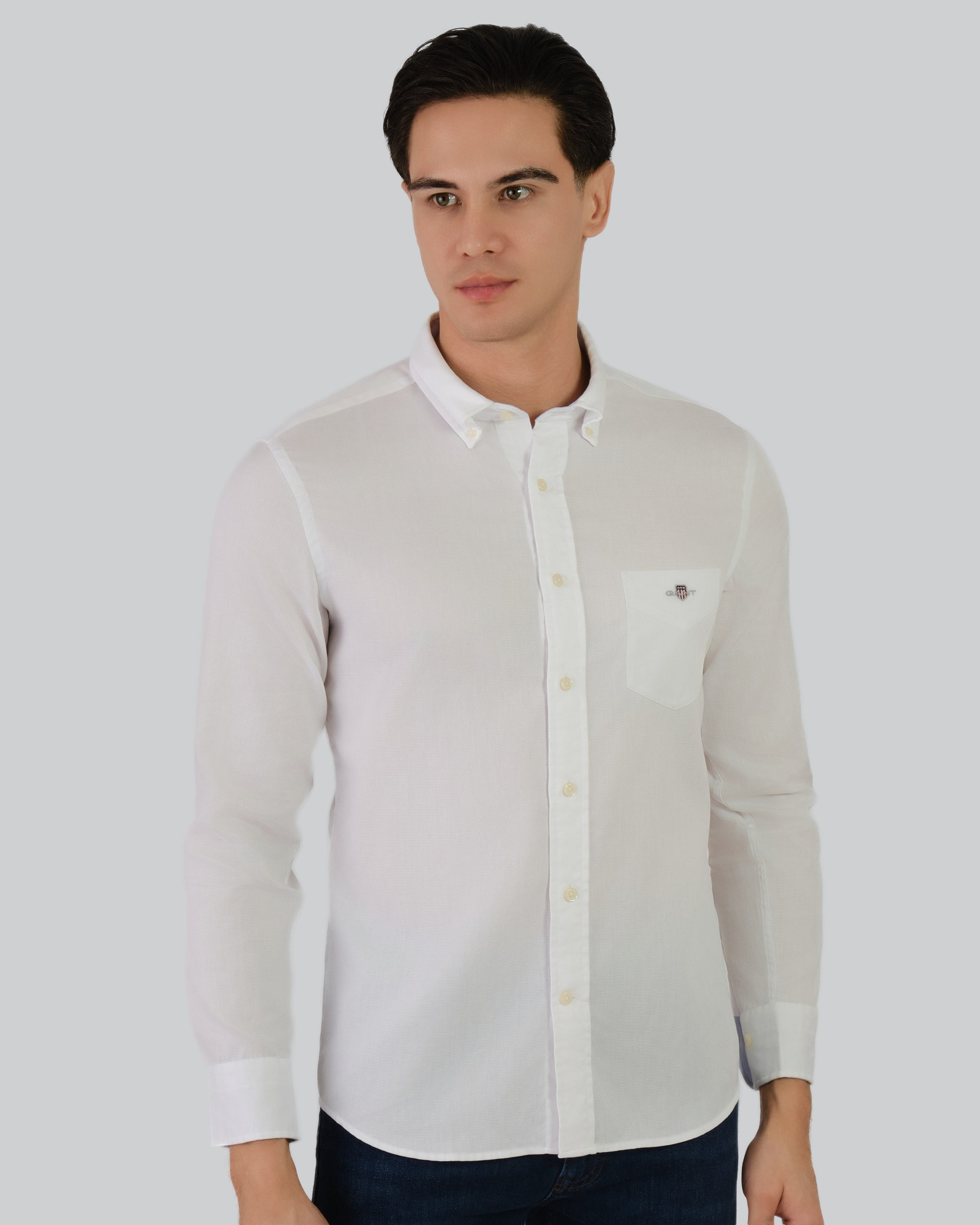 Af Honeycomb Texture Shirt White / M