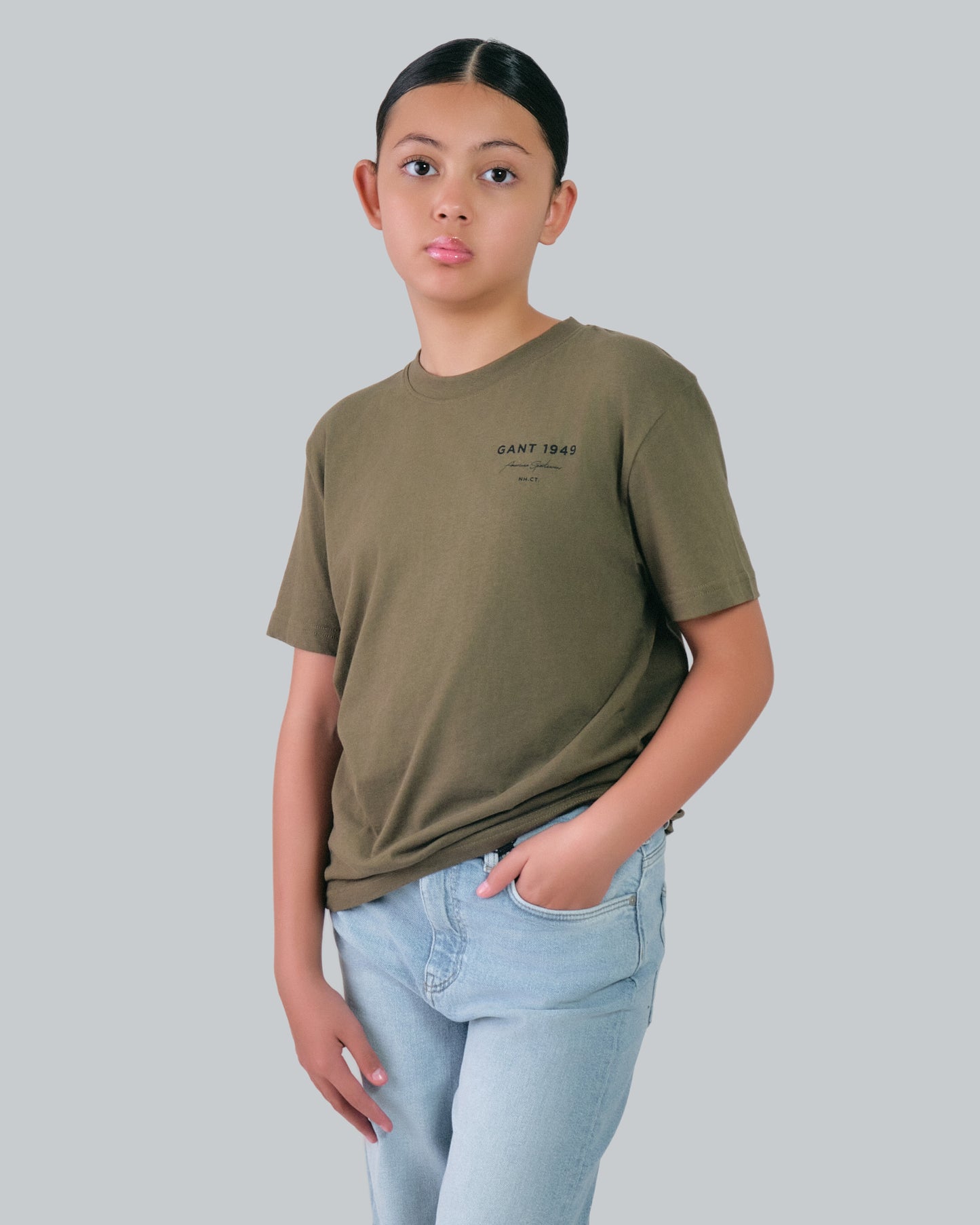 Teens Script Graphic T-Shirt Juniper Green / 146/152