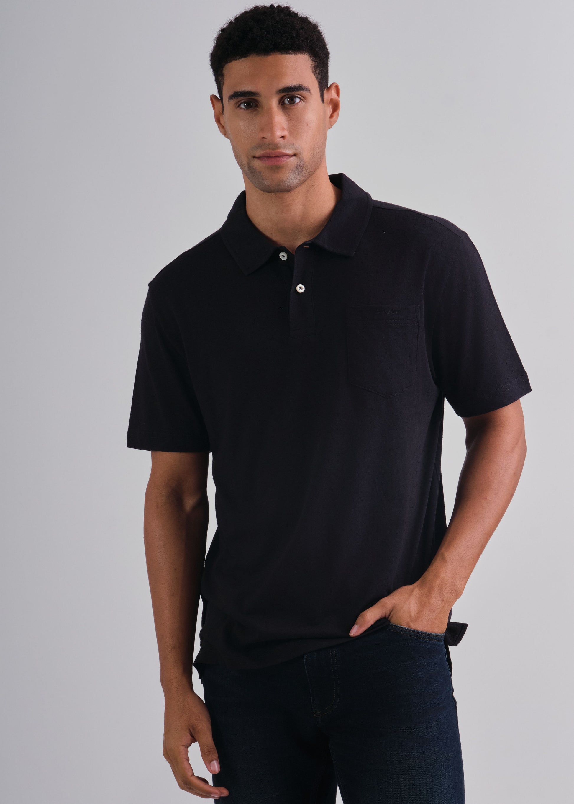 Neps Texture Polo Black / M