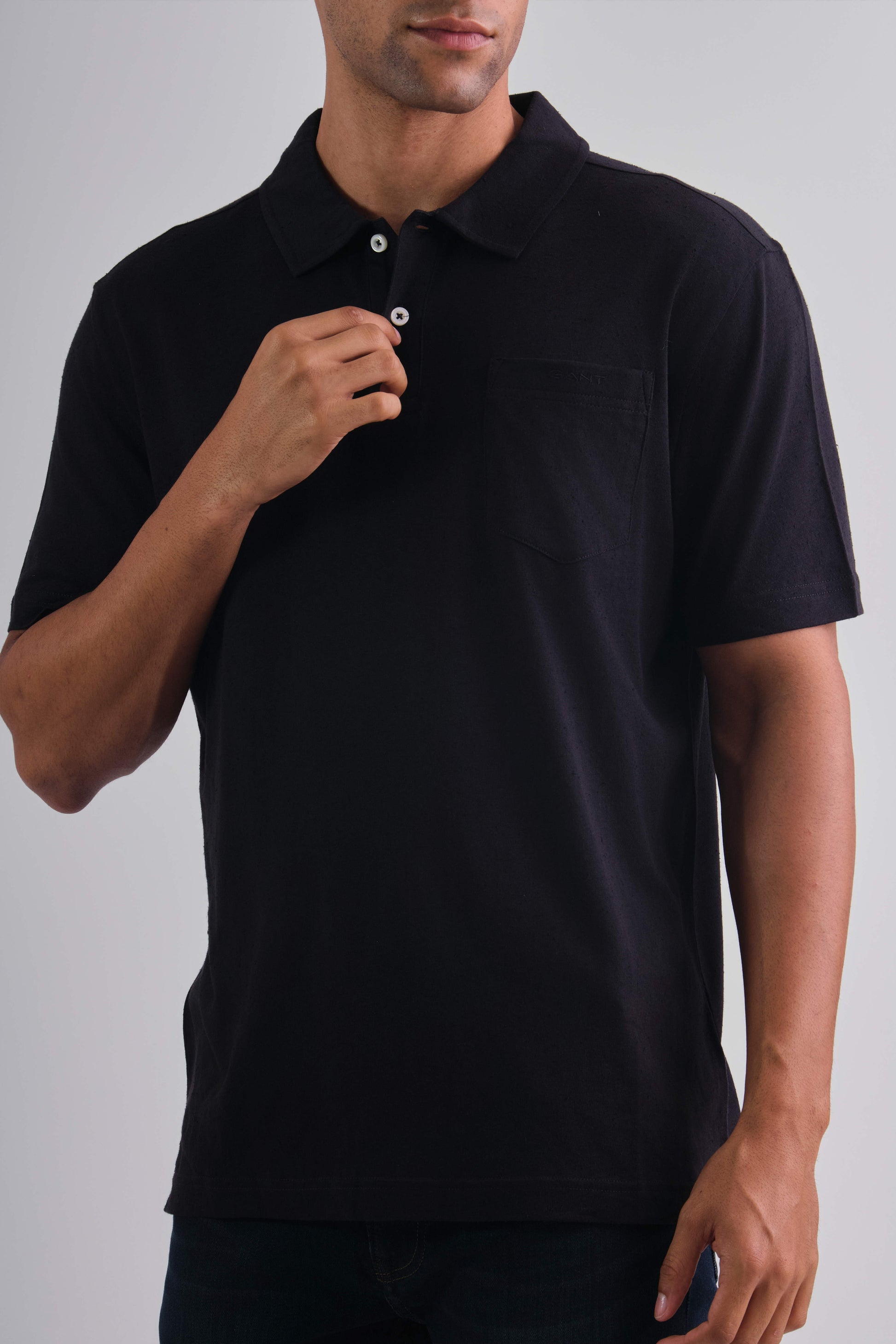 Neps Texture Polo Black / M